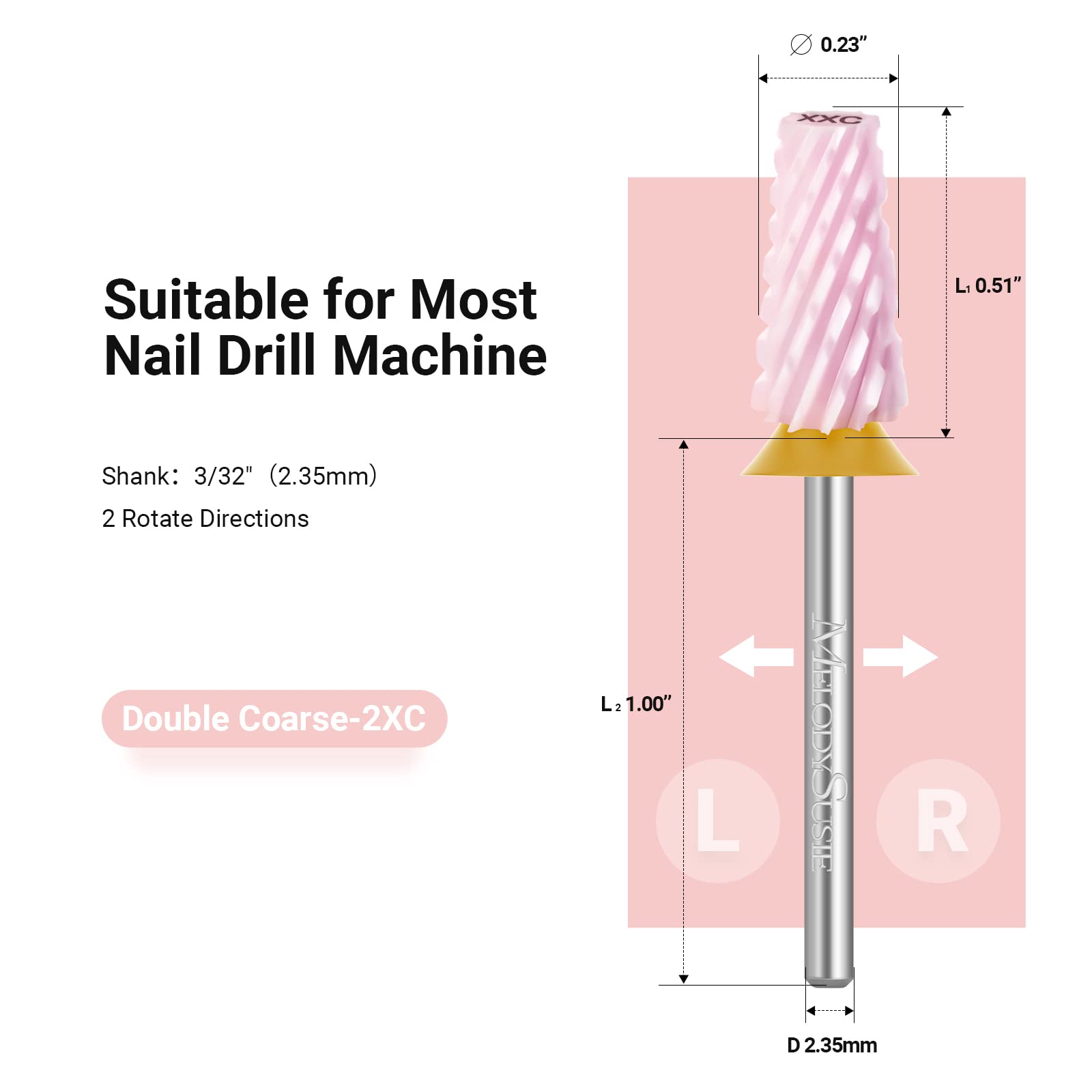 Ceramic Tapered Barrel Nail Drill Bit