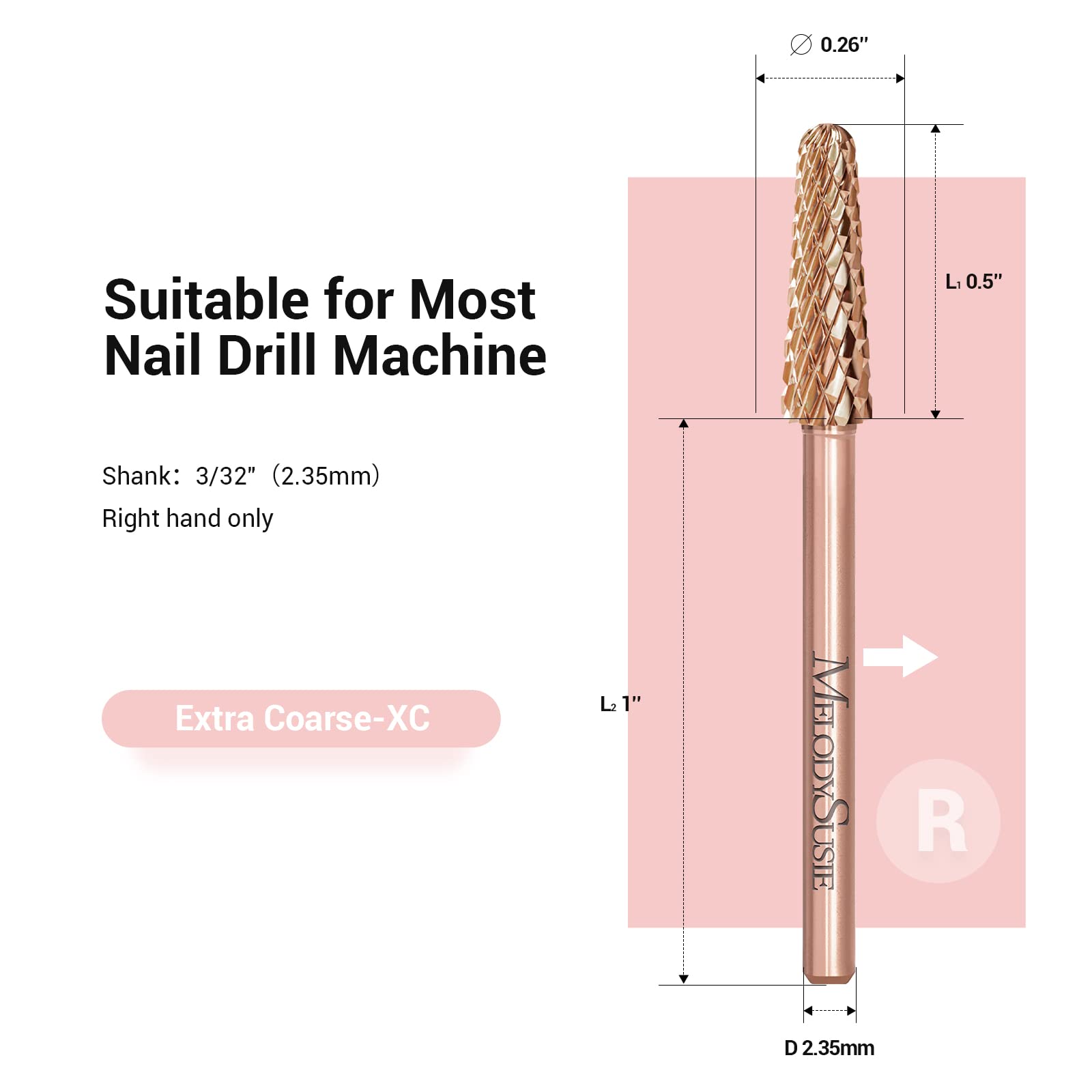 Cone Shape Cuticle Tungsten Carbide Nail Drill Bit