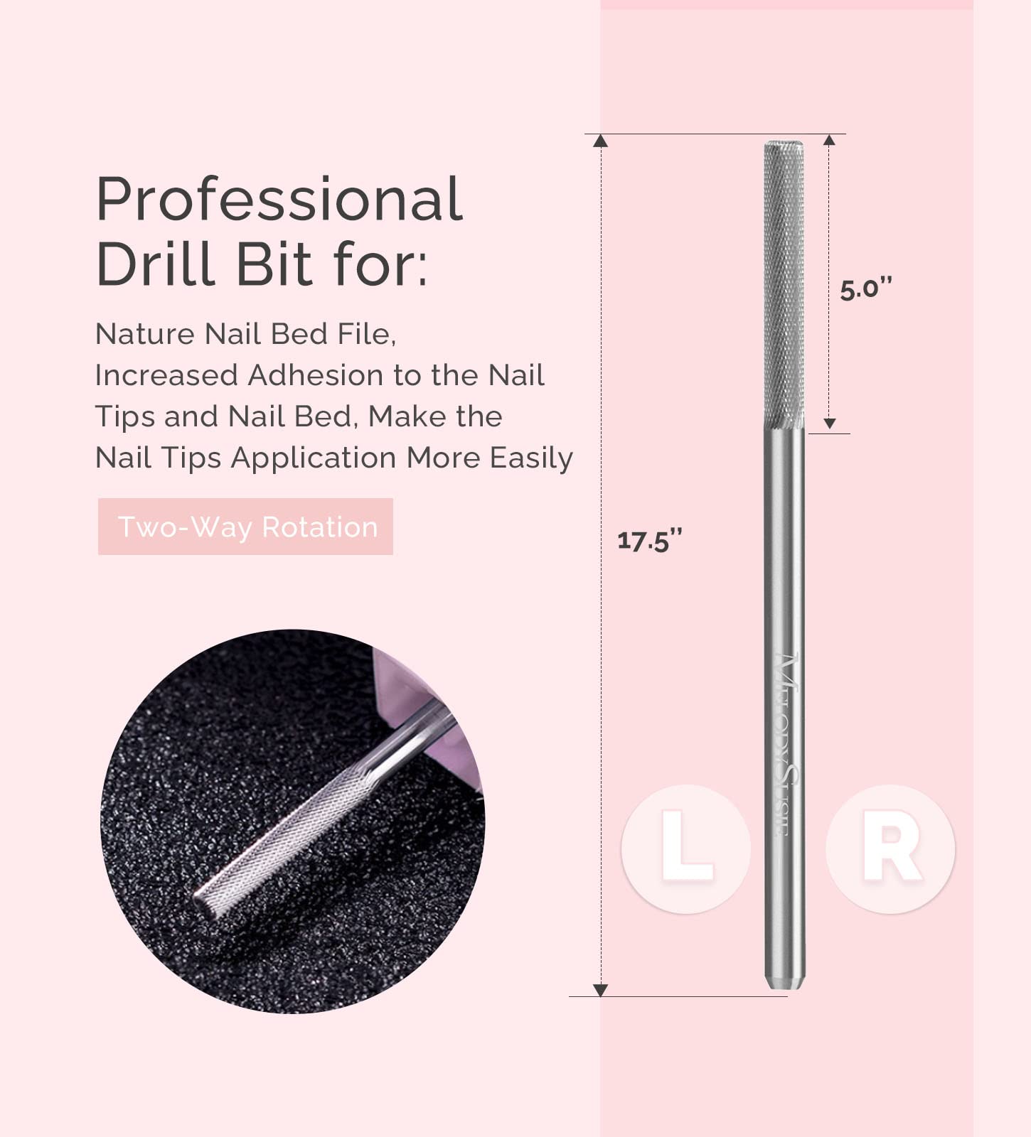 Tungsten Carbide Nature Nail Buffer Nail Drill Bit-Extra Fine(1pc)