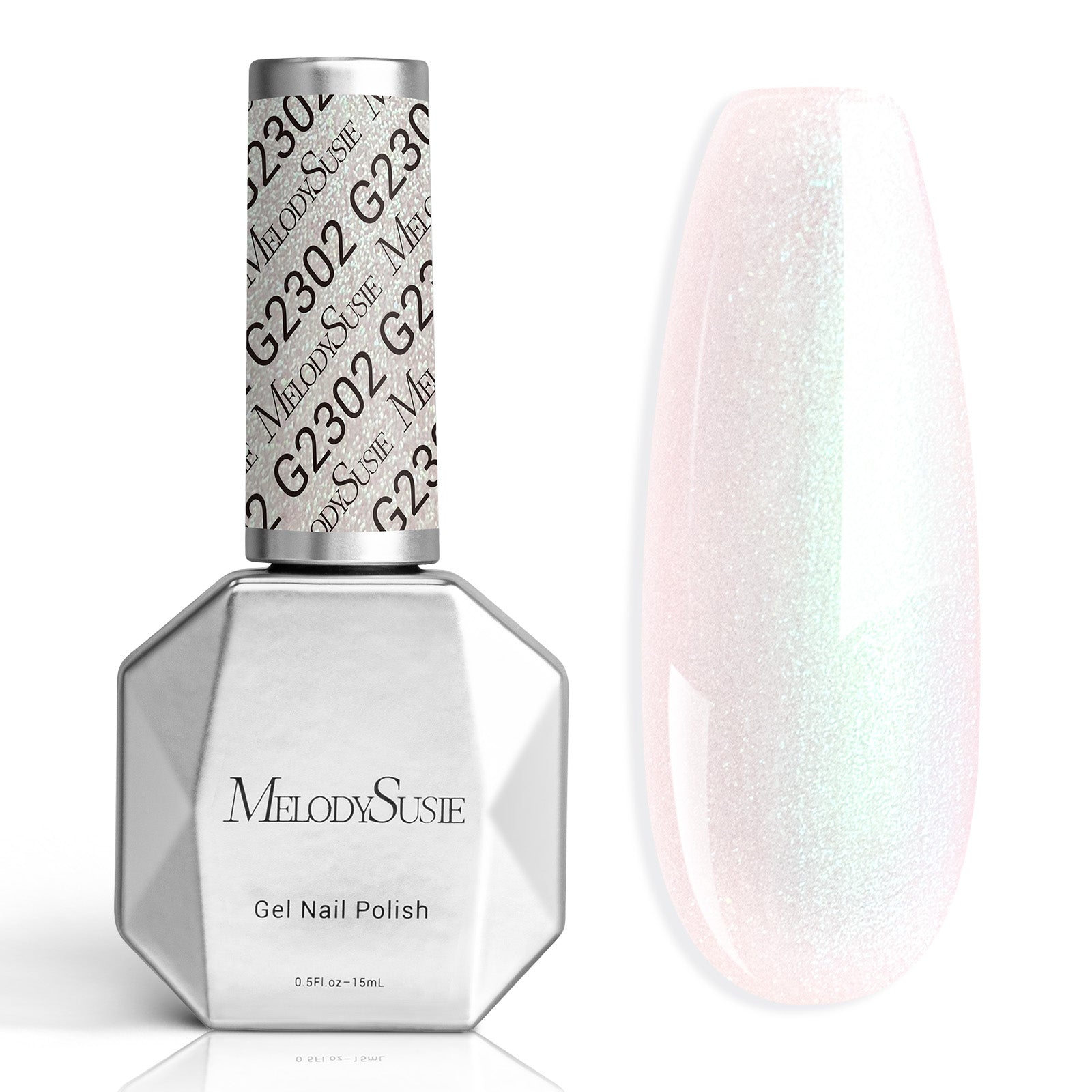 G2302 Jelly White Aurora Shimmer - TPO-Free Thick Gel Nail Polish(15ml)