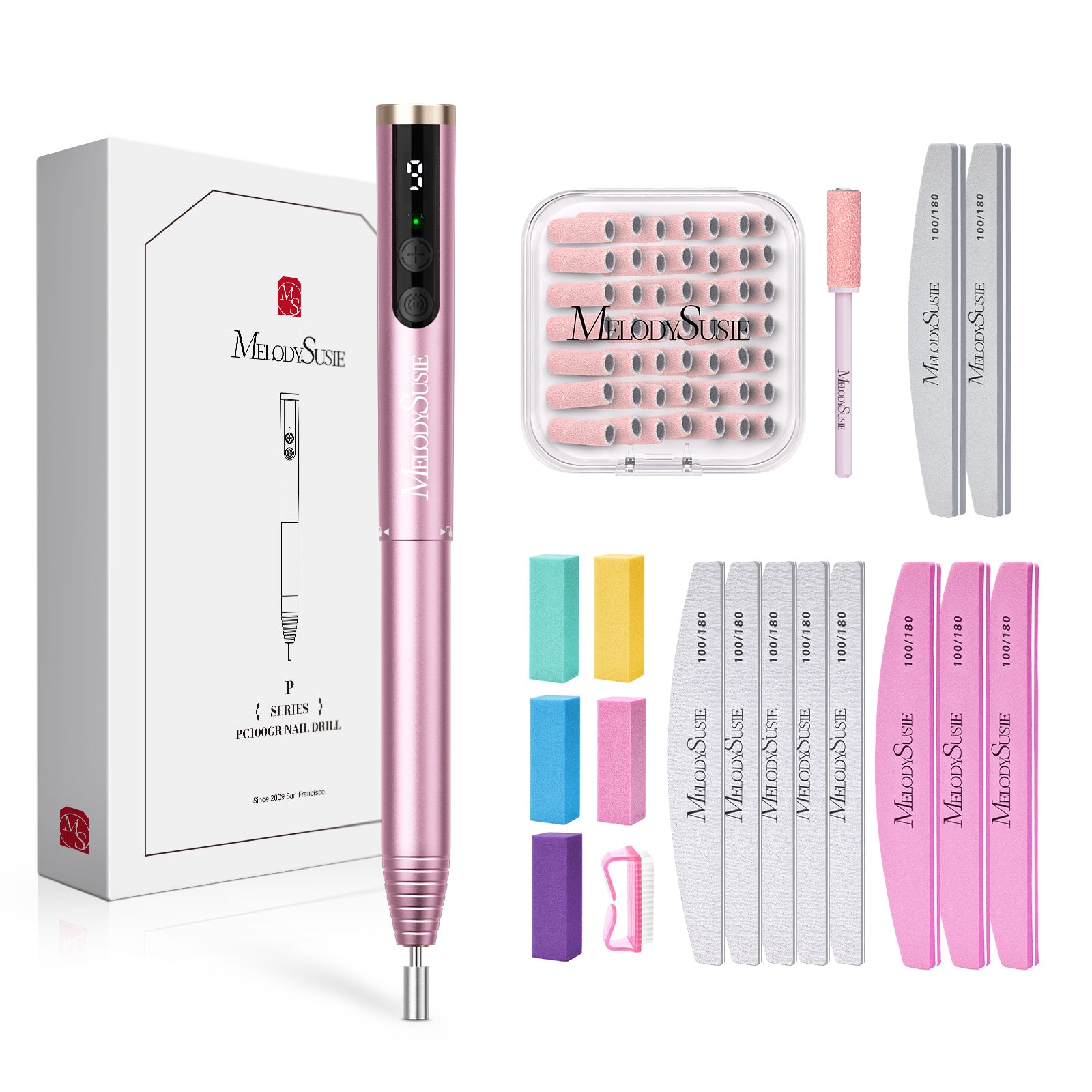 PocketNail PC100GR/PC100G Pen-Shaped Innovative Portable Rechargeable Nail Drill 20,000RPM