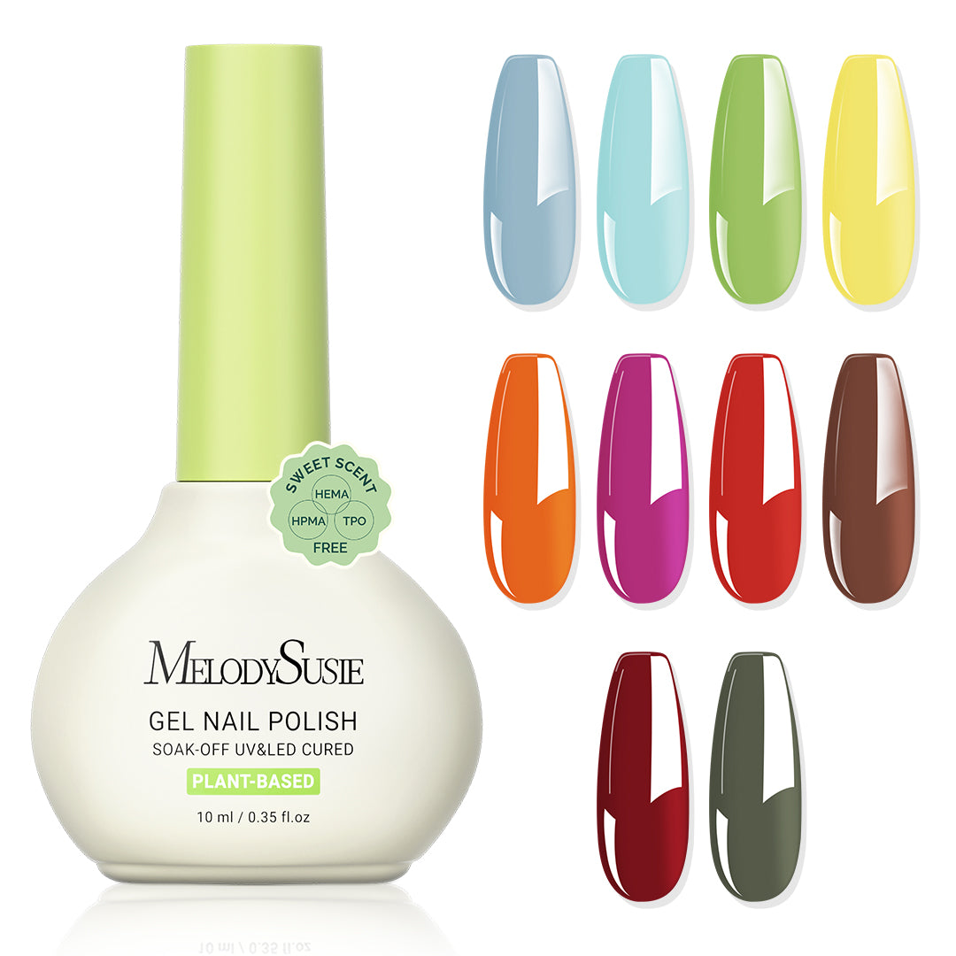 Sweet Scent HEMA-Free & HPMA-Free & TPO-Free Plant-Based Gel Nail Polish Set