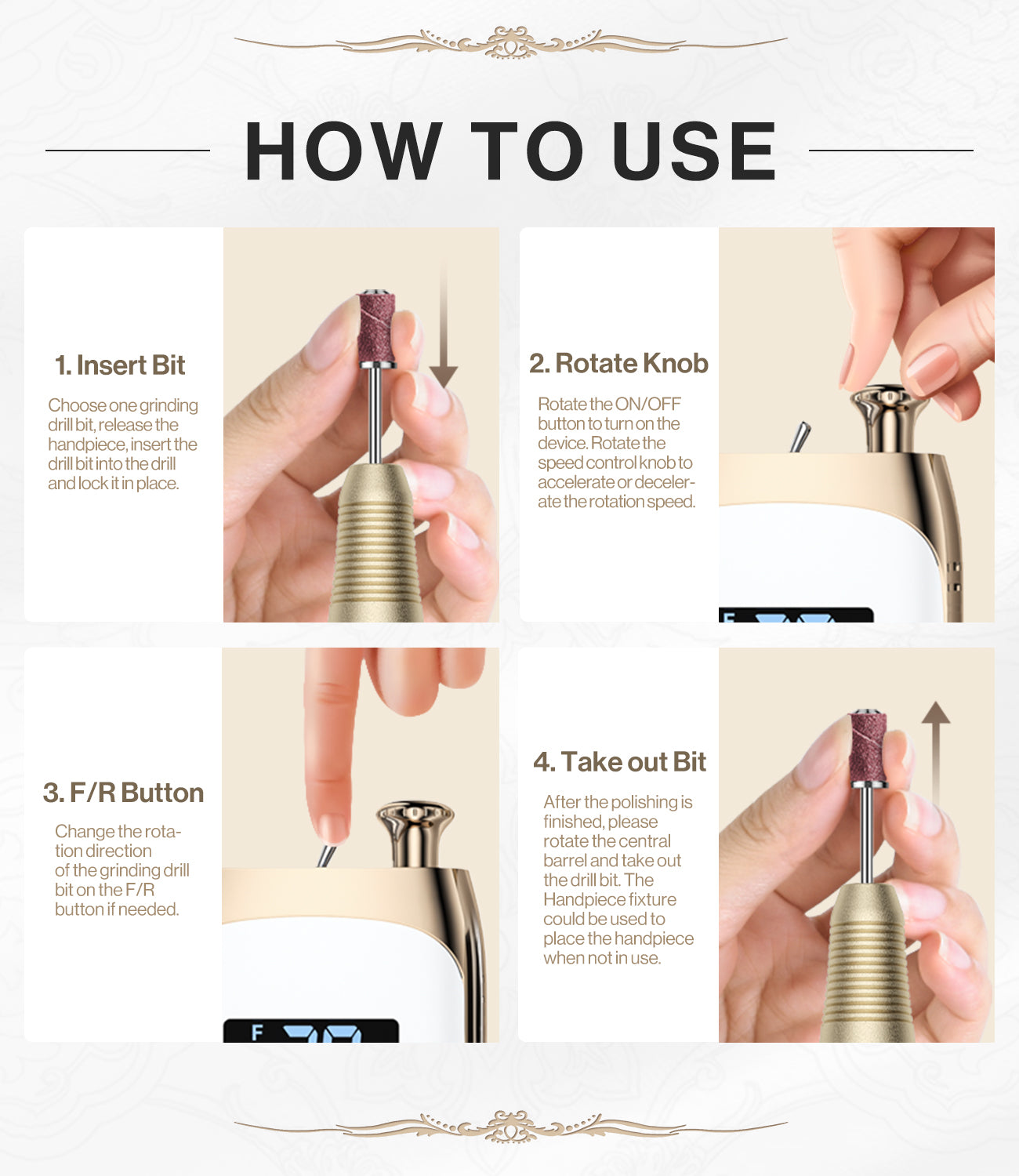 SR3-Jade Rechargeable Nail Drill 30,000RPM