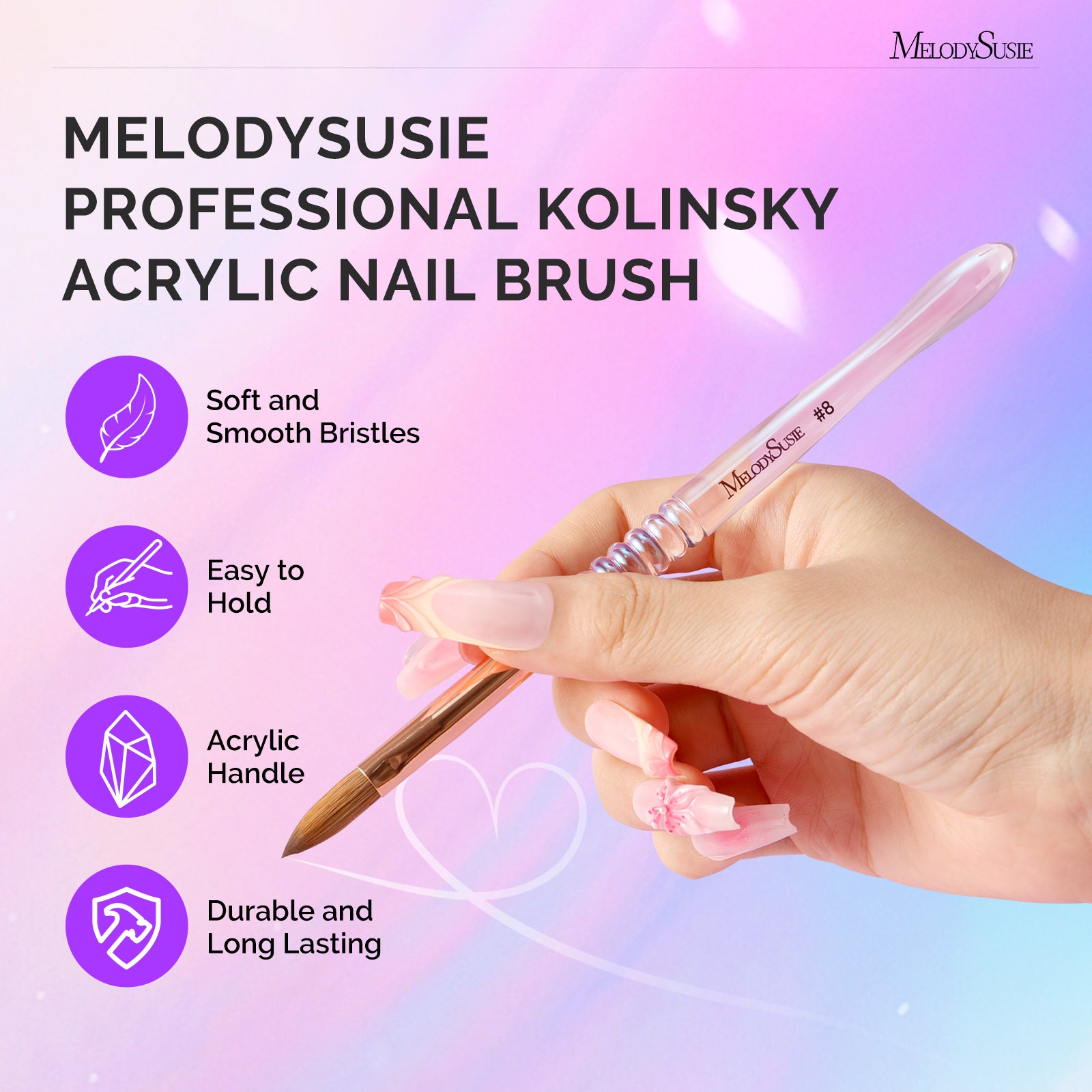 80% Kolinsky Acrylic Nail Brush