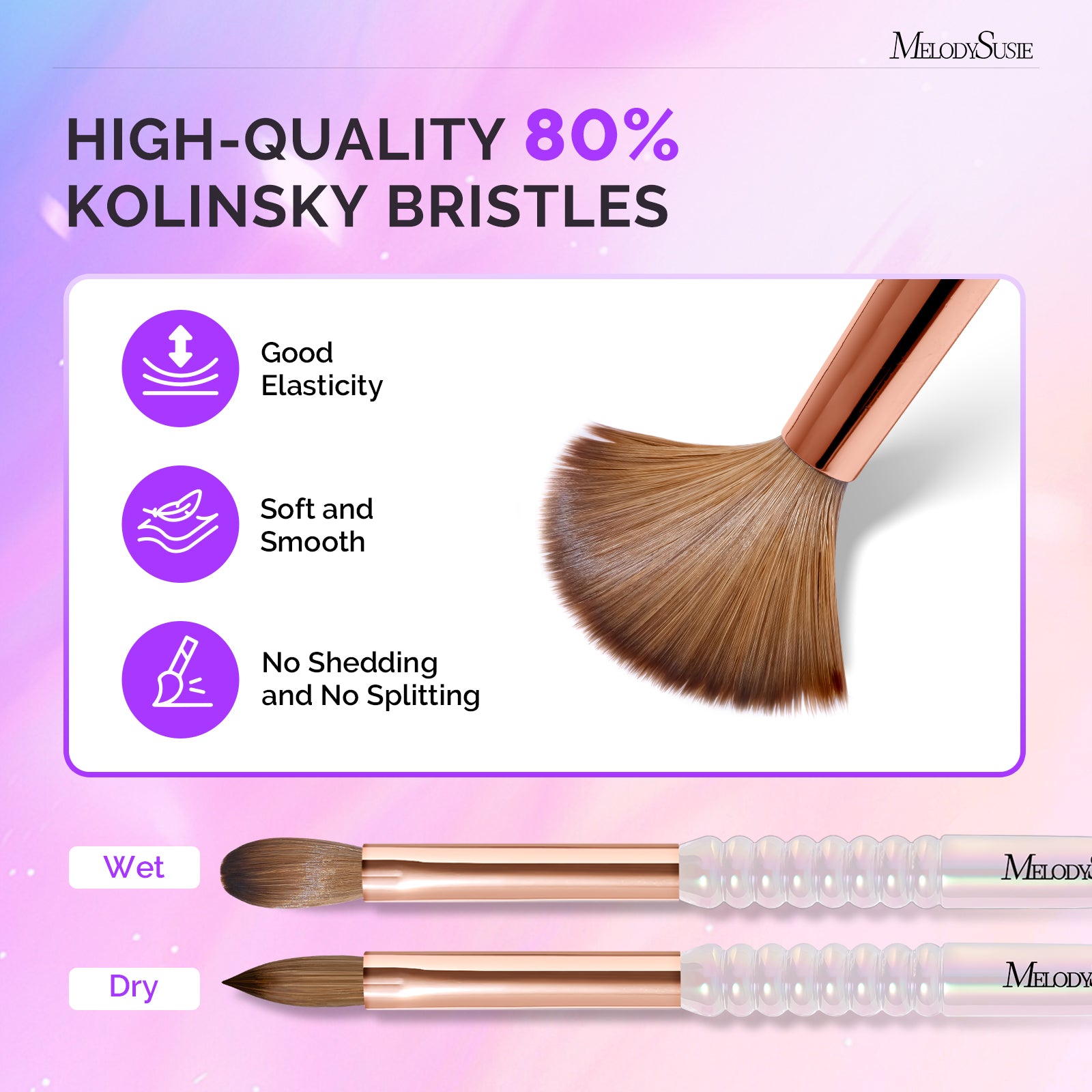 80% Kolinsky Acrylic Nail Brush