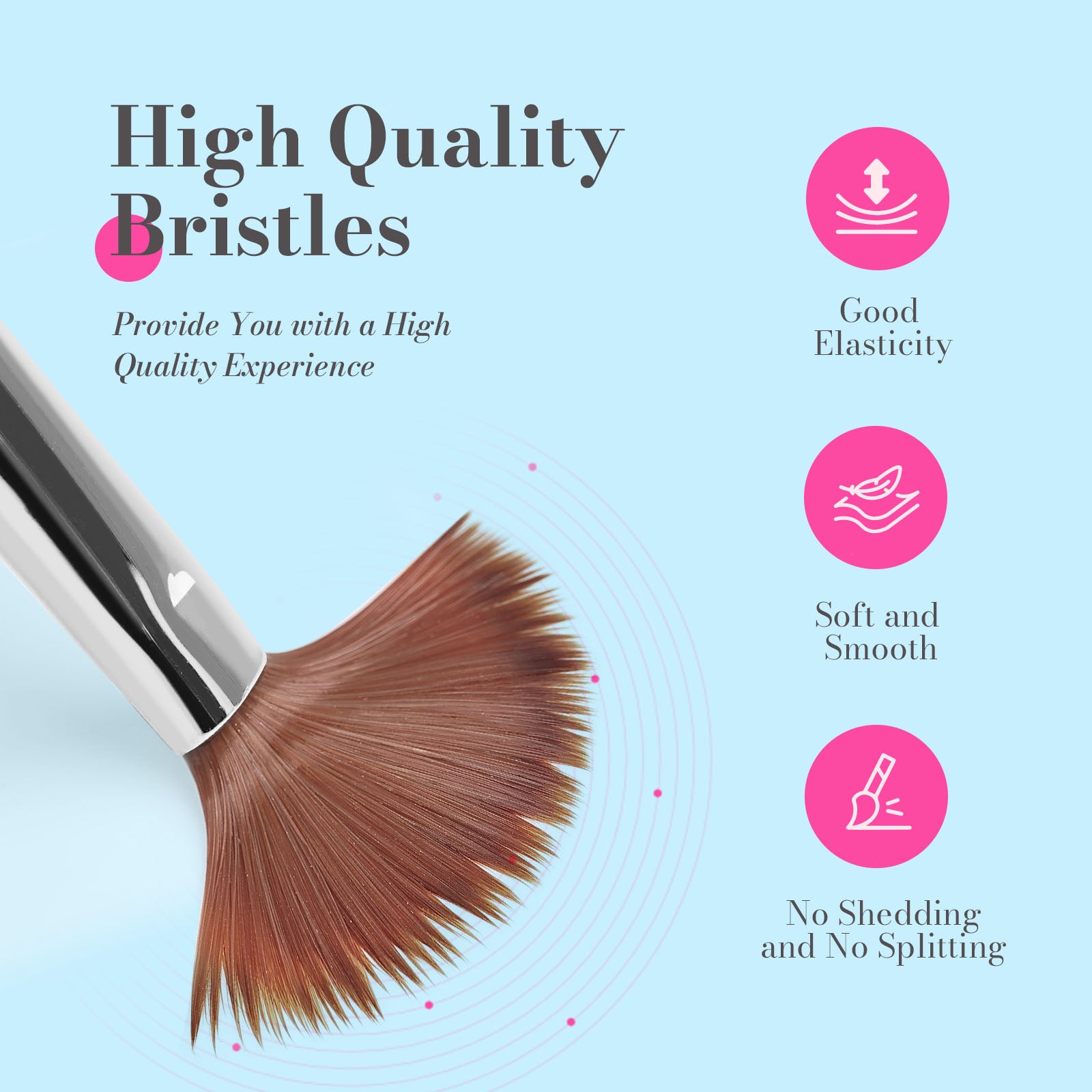 Acrylic Nail Brush Set (3Pcs) - Blue