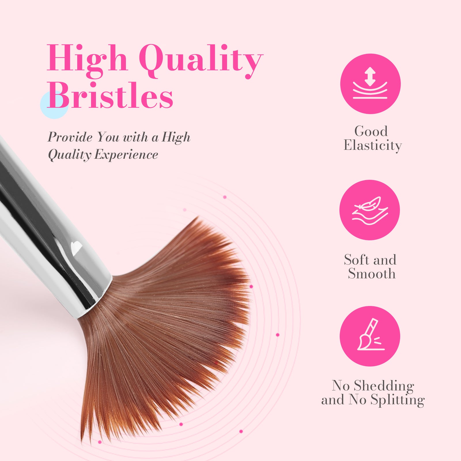 Acrylic Nail Brush Set (3Pcs) - Pink