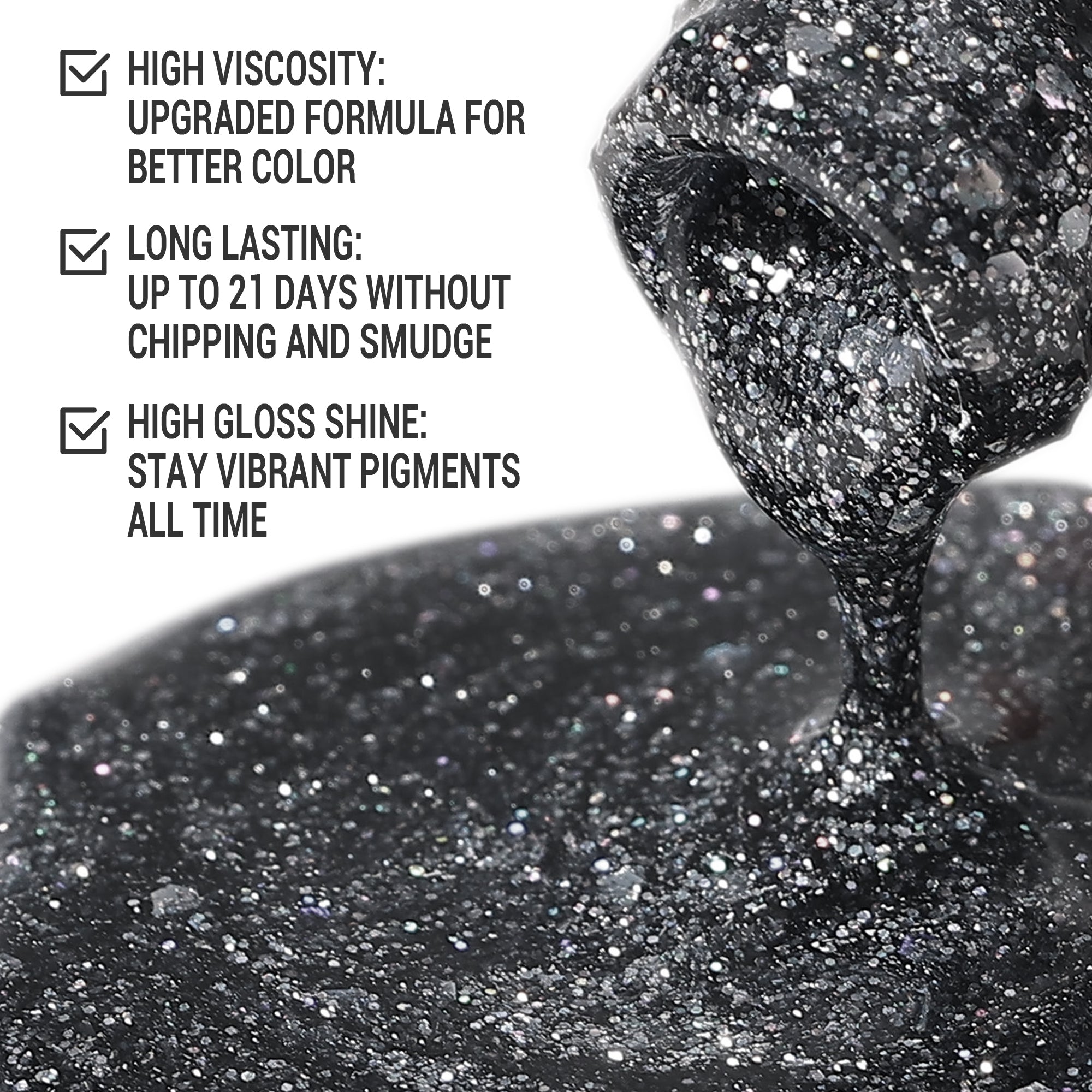 NJ-1 After Party Black - TPO-Free Thick Gel Nail Polish(15ml)