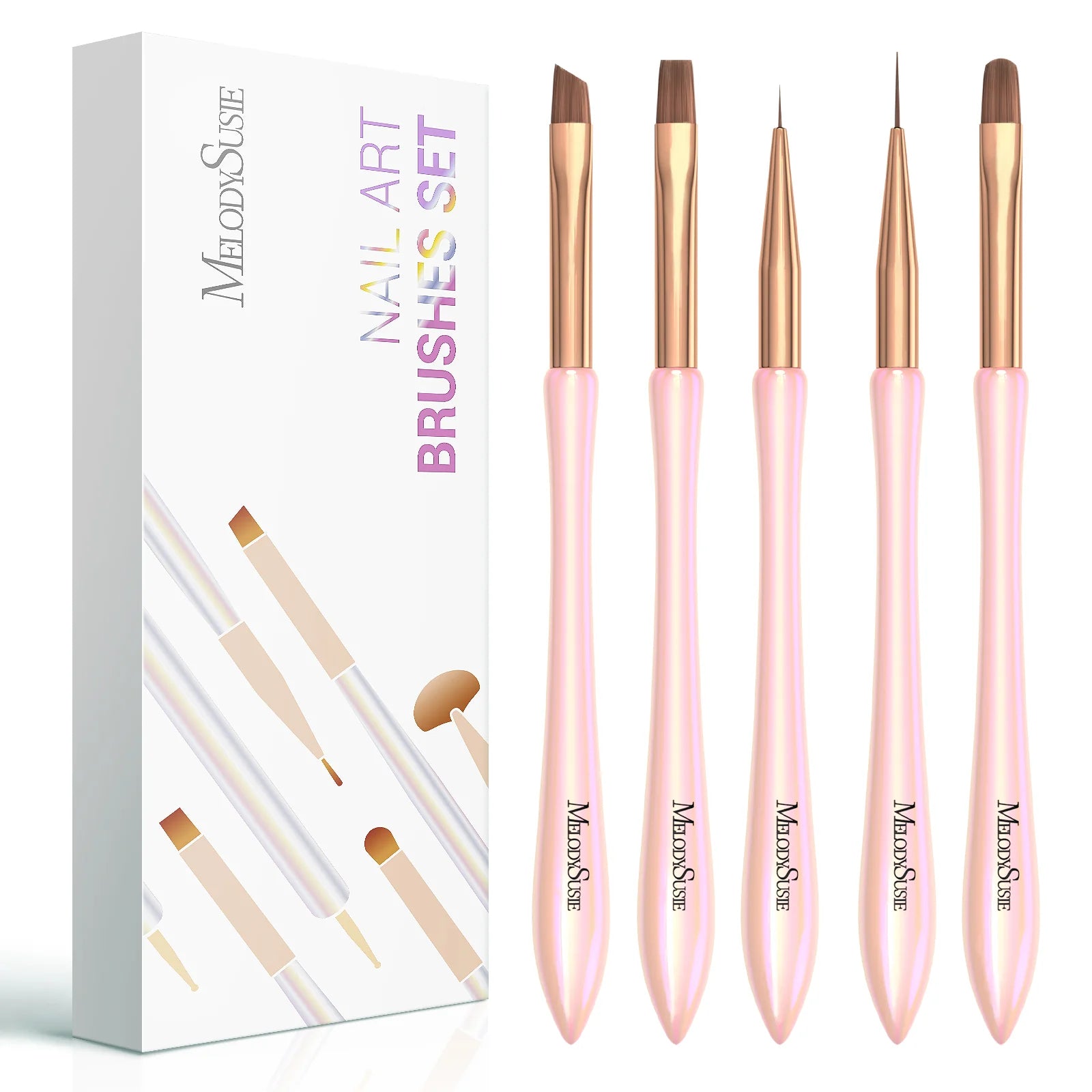 Color Nail Art Brushes Set (6Pcs)