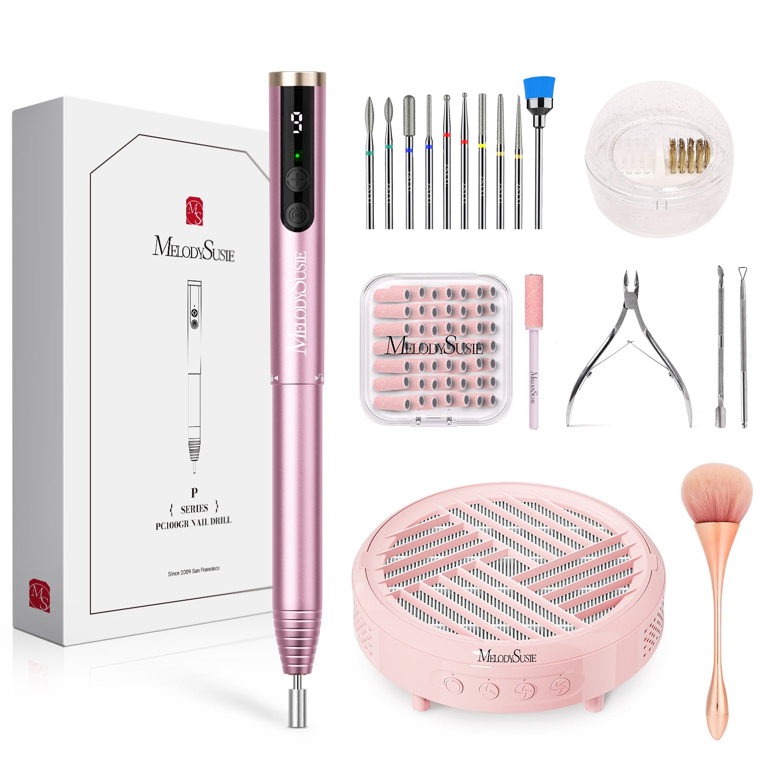 PocketNail PC100GR/PC100G Pen-Shaped Innovative Portable Rechargeable Nail Drill 20,000RPM