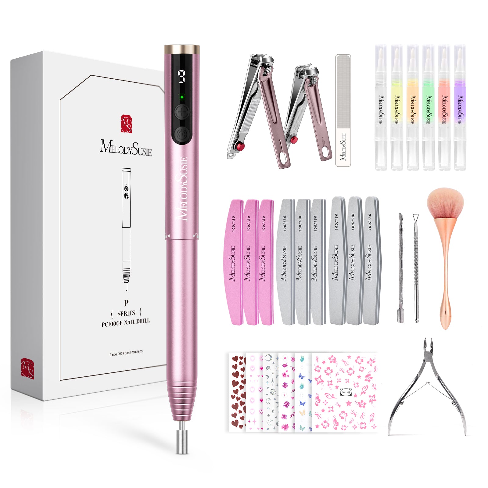 PocketNail PC100GR/PC100G Pen-Shaped Innovative Portable Rechargeable Nail Drill 20,000RPM