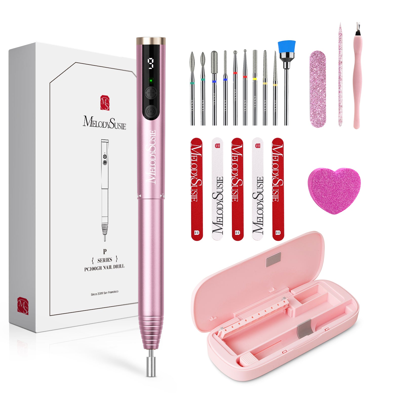 PocketNail PC100GR/PC100G Pen-Shaped Innovative Portable Rechargeable Nail Drill 20,000RPM