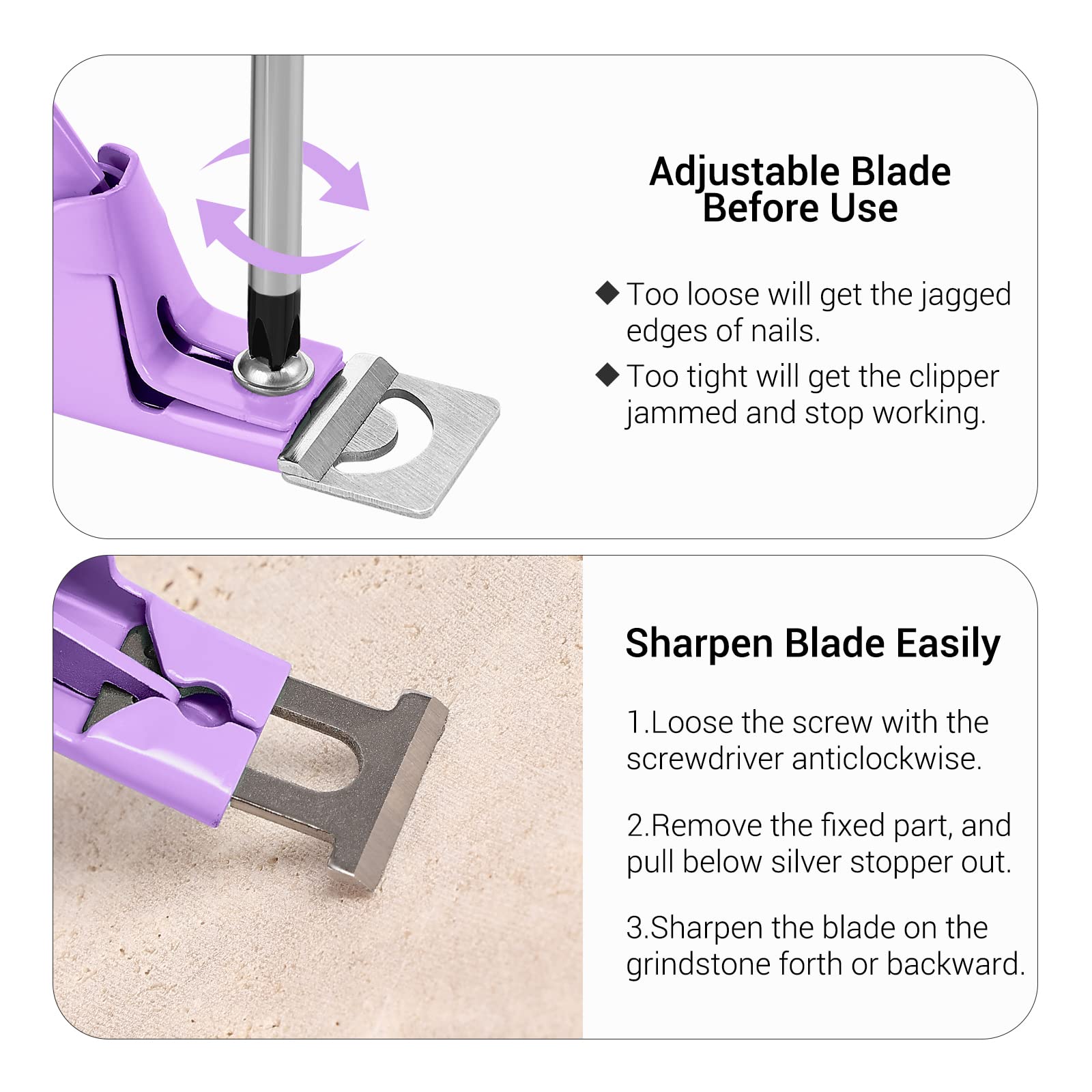 Stainless Steel Edge Cutter - Purple