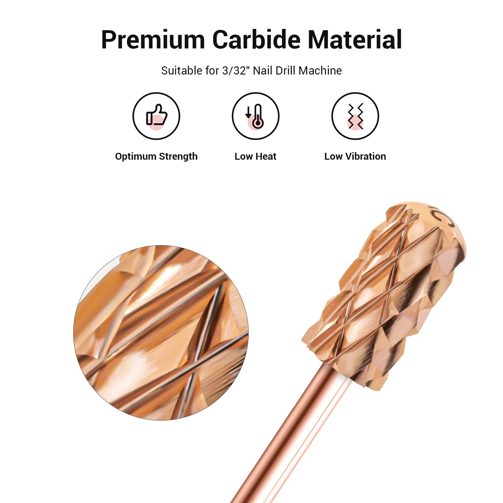 Smooth Round Top Large Barrel Safety Carbide Nail Drill Bit
