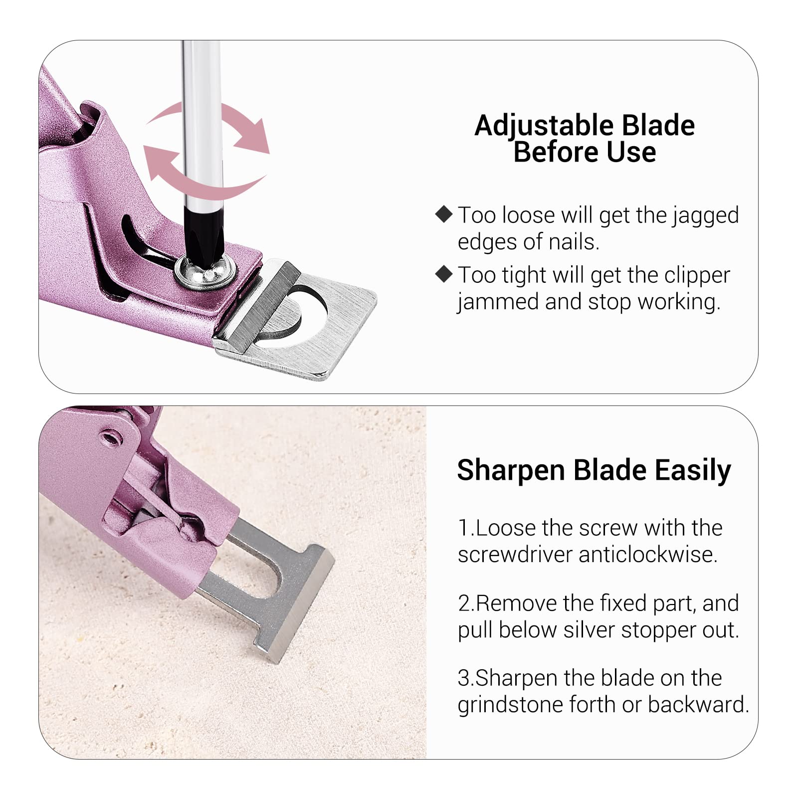 Stainless Steel Edge Cutter - Rose Gold