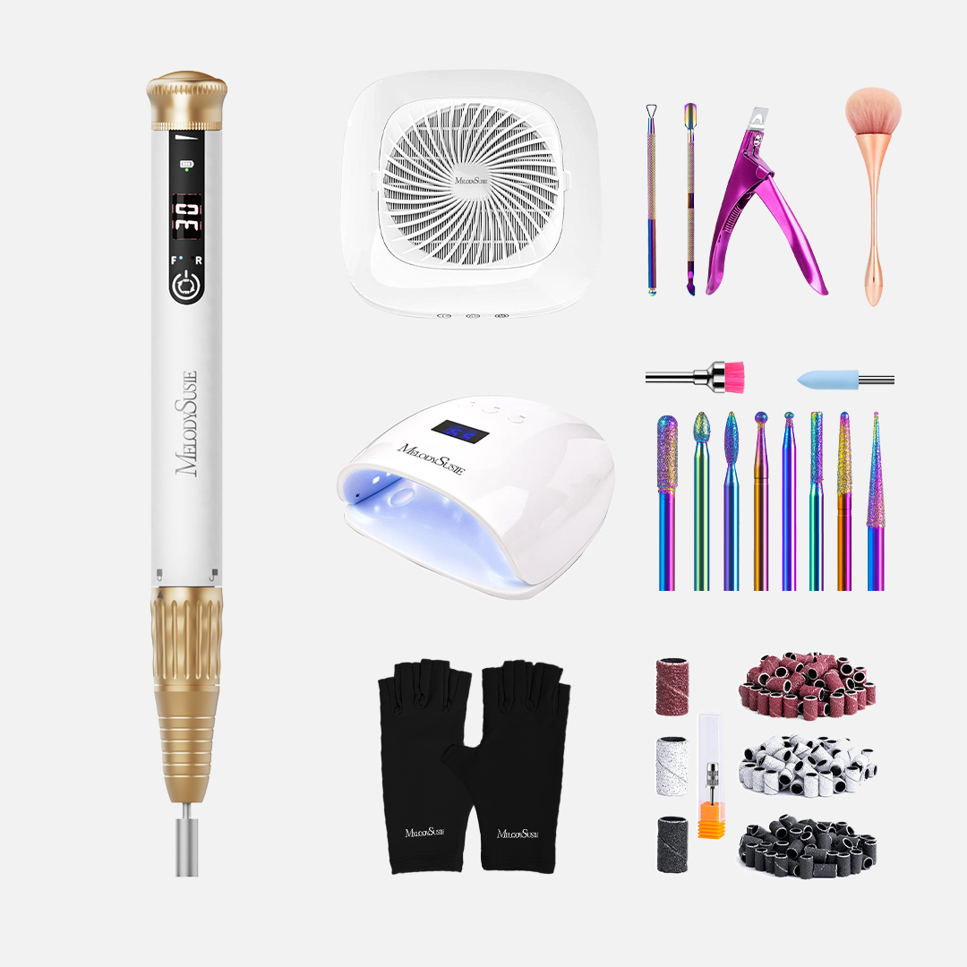 SP1(SM220E)-Cordless & Stepless Speed Rechargeable Nail Drill 30000 RPM (Beginner Set)