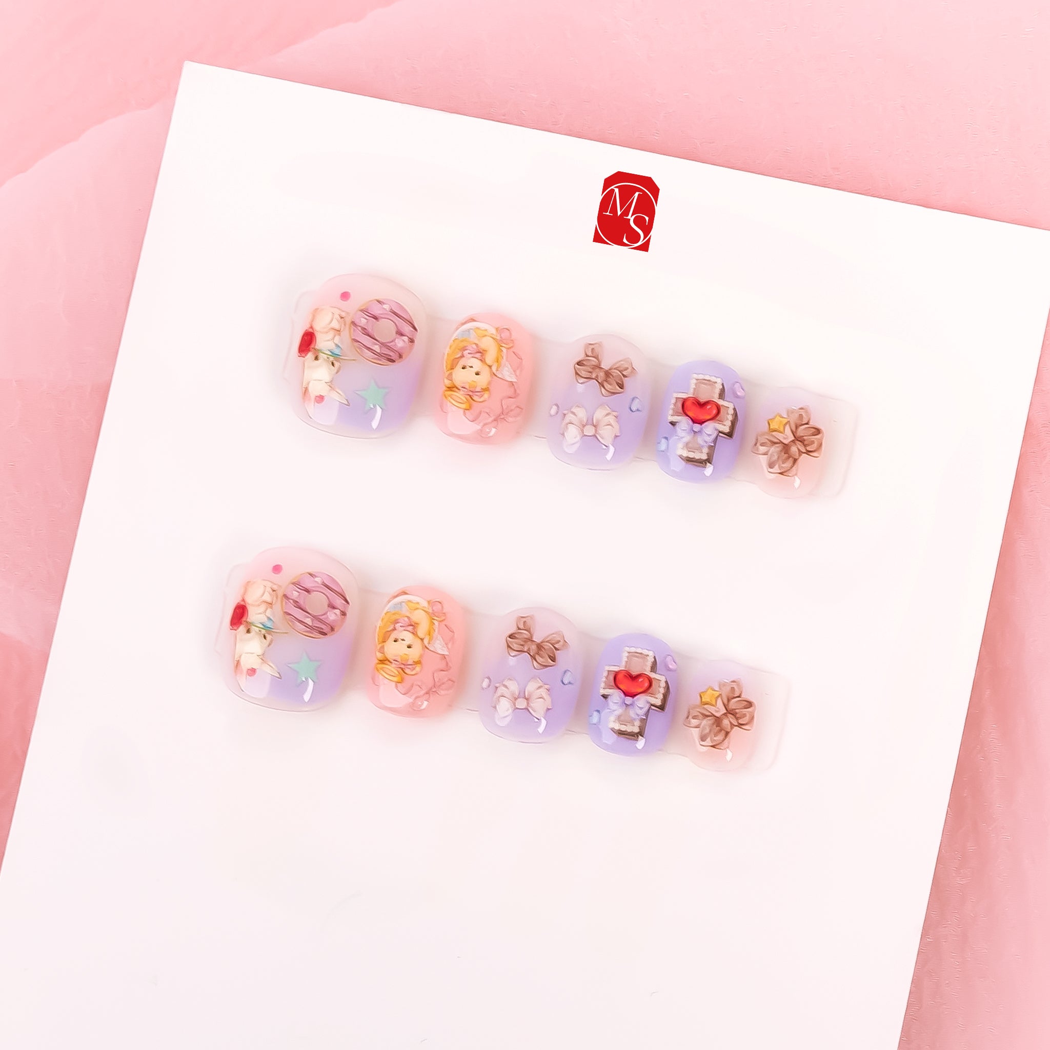 Sweet Dream Special Short Squoval Press-on Nails