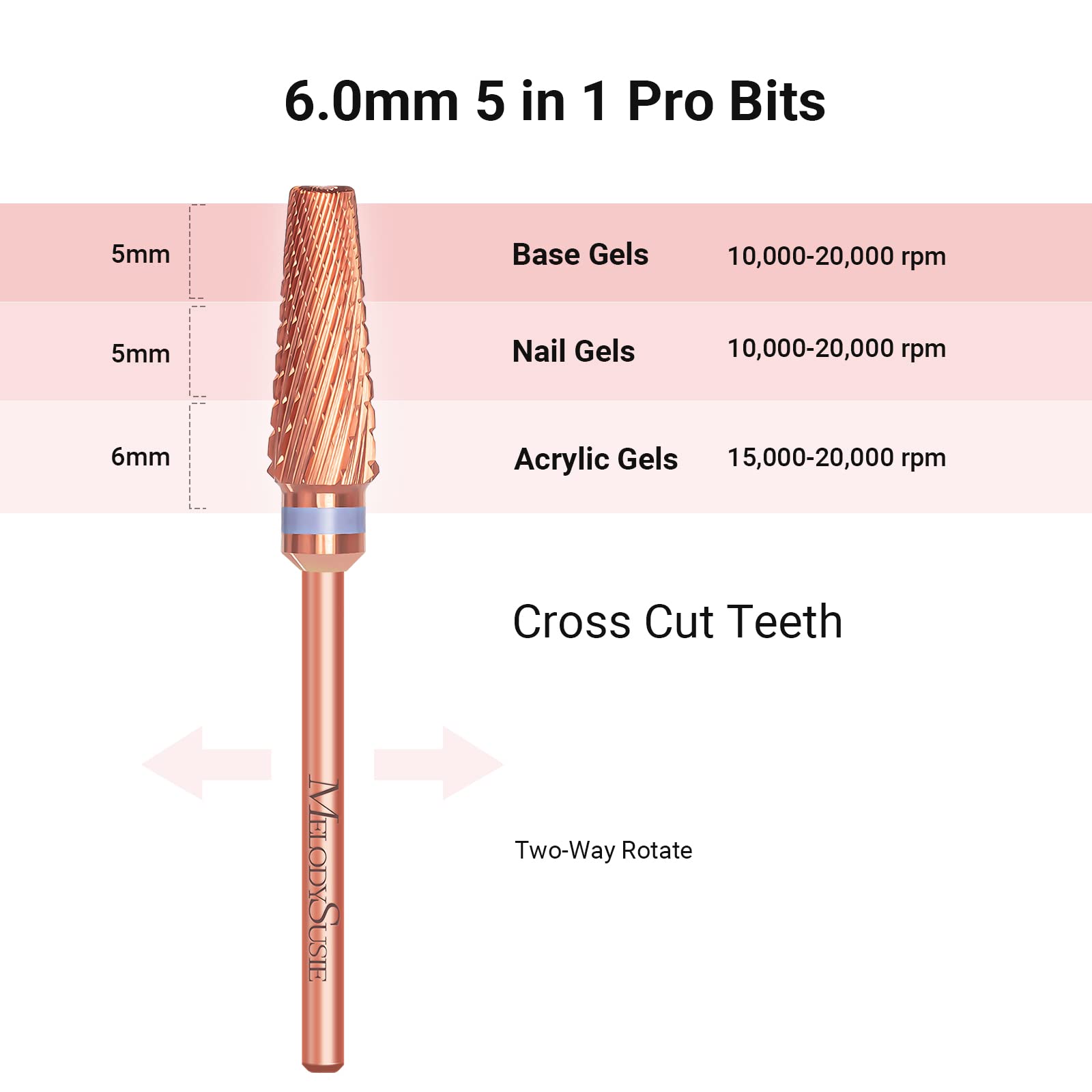 5 in 1 Pro Multi-function Mixed Sizes Tungsten Carbide Nail Drill Bit