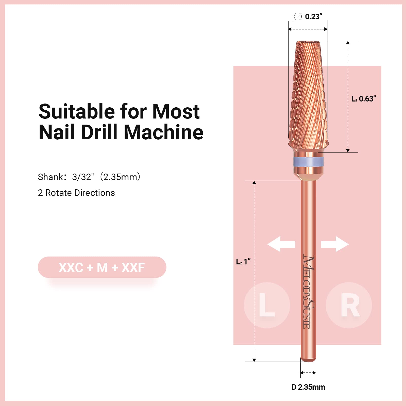 5 in 1 Pro Multi-function Mixed Sizes Tungsten Carbide Nail Drill Bit