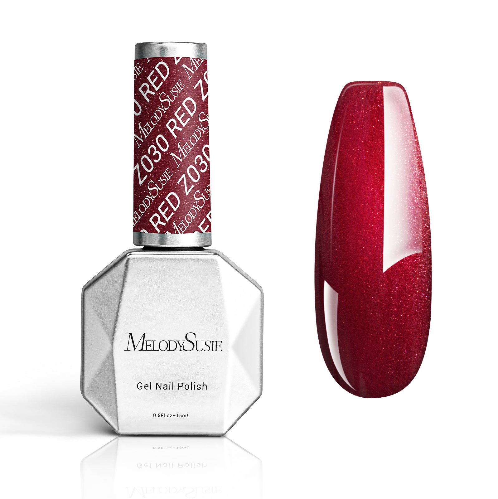 Z030 Red Glitter - TPO-Free Thick Gel Nail Polish(15ml)