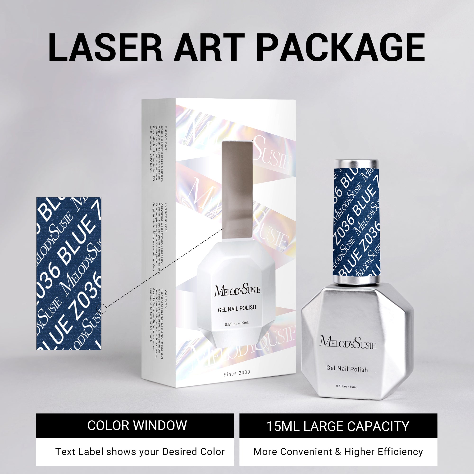 Z036 Magical Ocean Blue - TPO-Free Thick Gel Nail Polish(15ml)