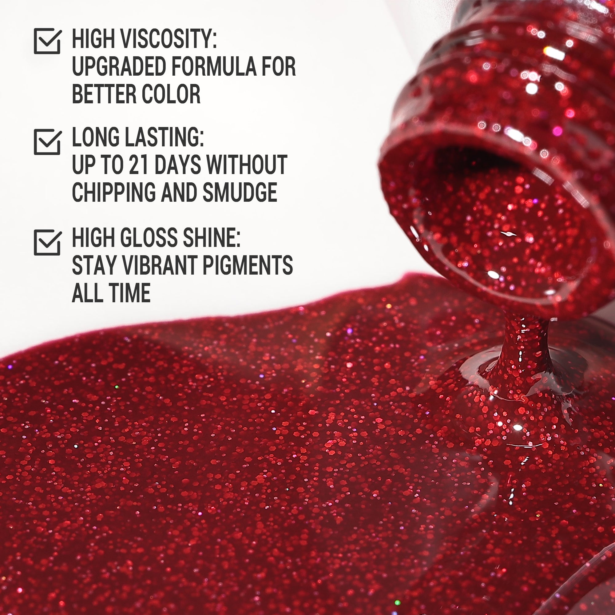 Z049 Heartbeat Red - TPO-Free Thick Gel Nail Polish(15ml)