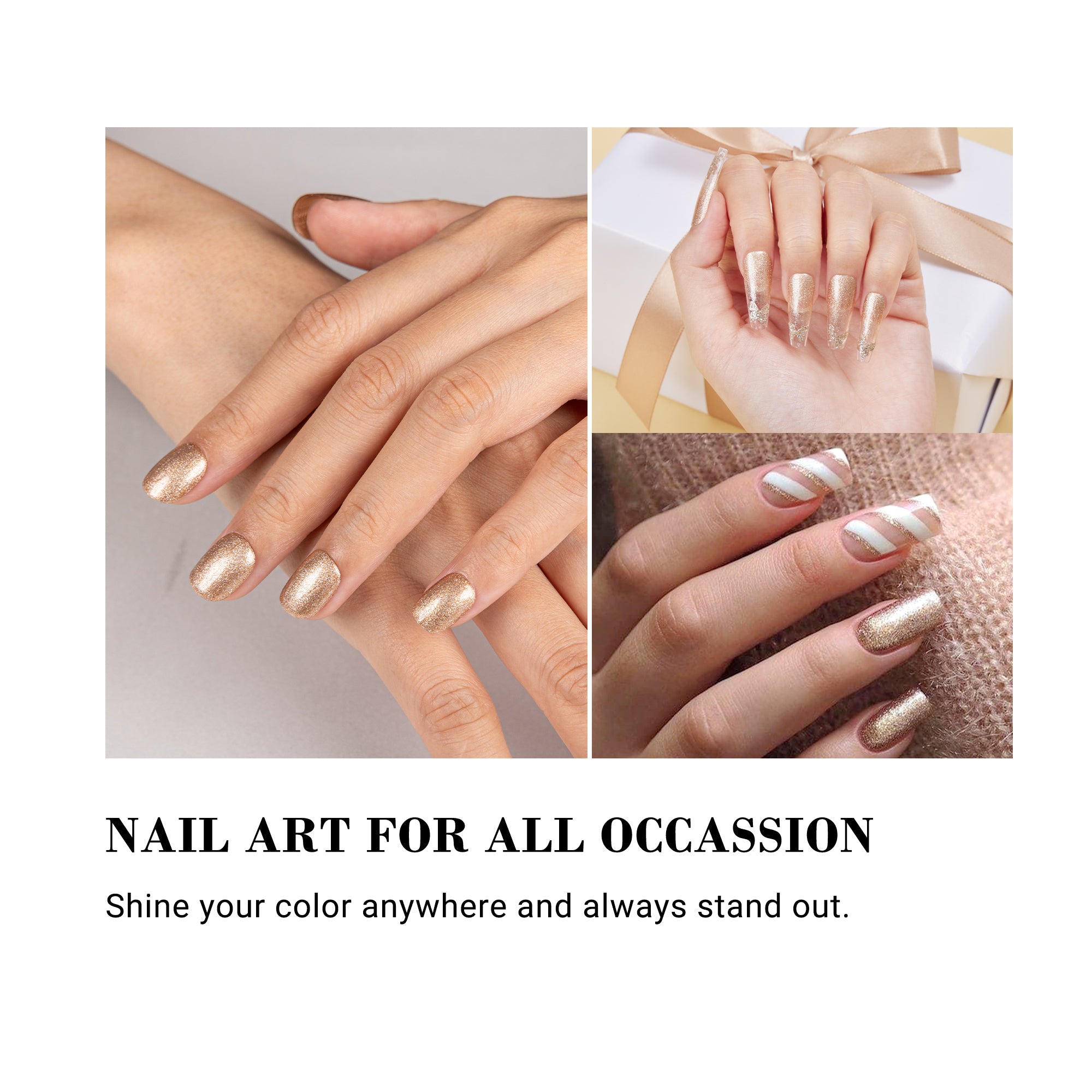 Z159 Champagne Star - TPO-Free Thick Gel Nail Polish(15ml)