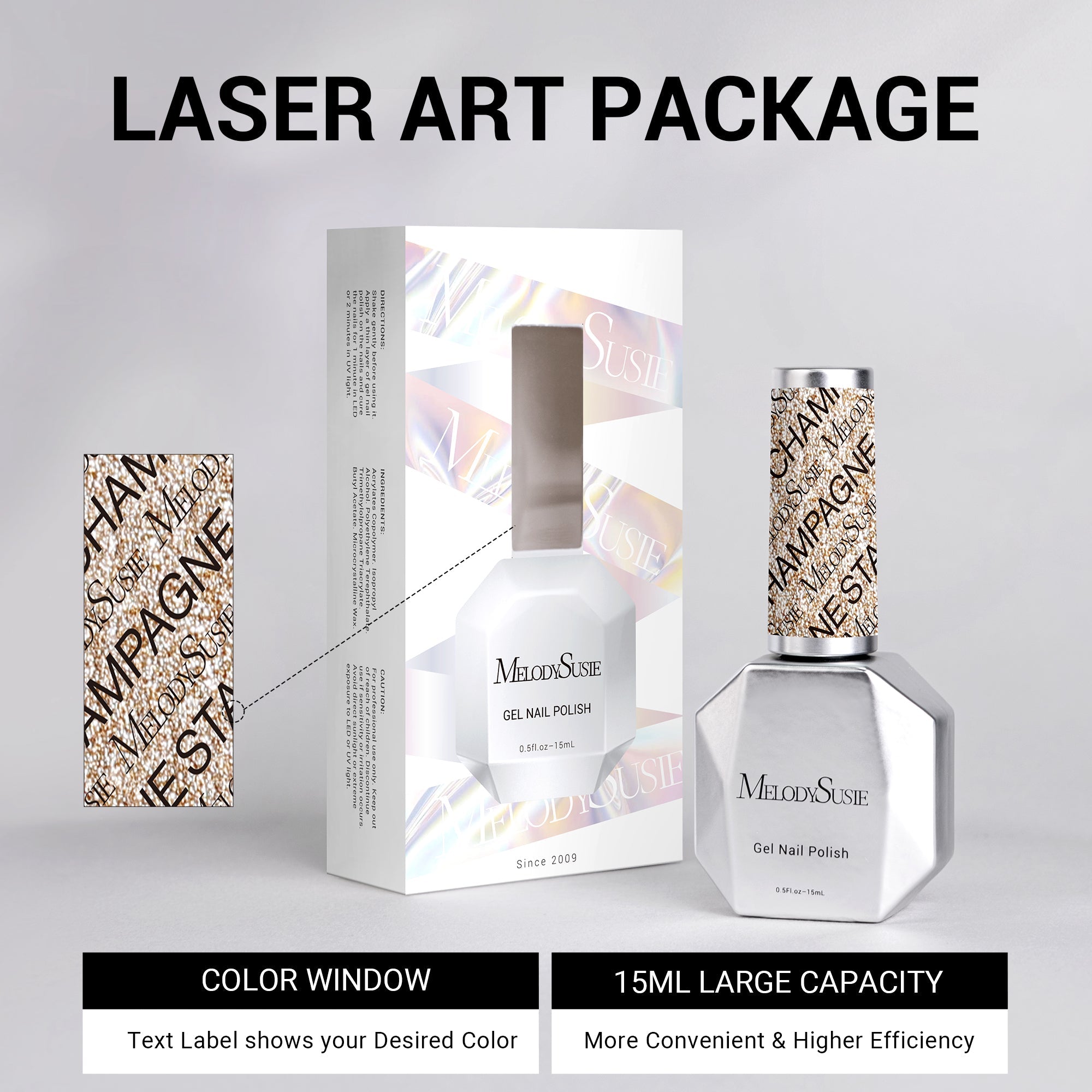 Z159 Champagne Star - TPO-Free Thick Nail Gel Polish (15ml)