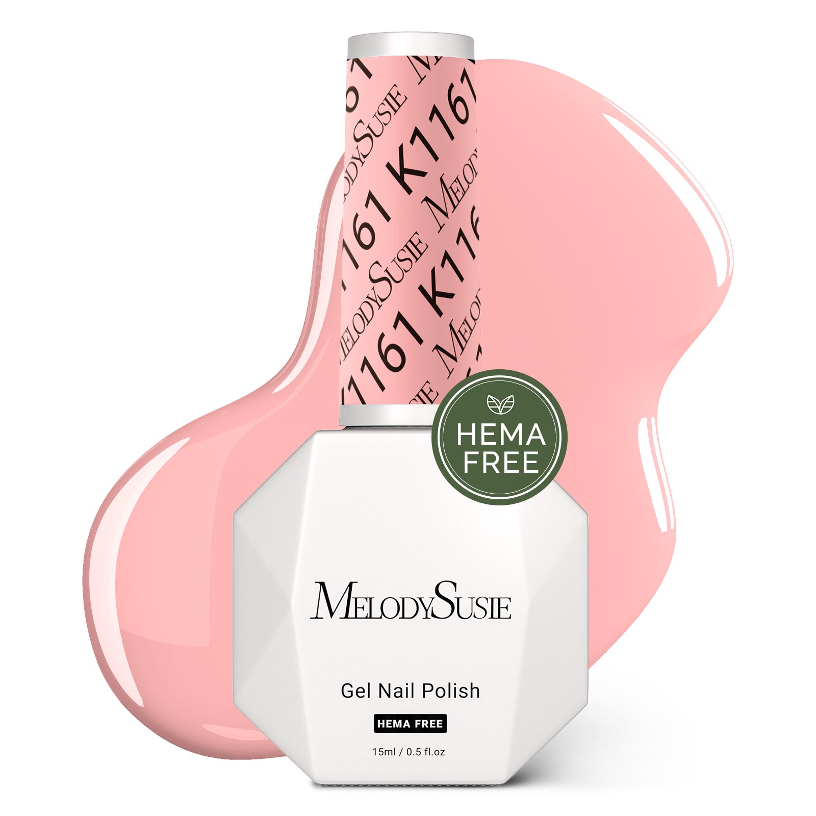 HEMA-Free Gel Nail Polish 0.5 fl oz/15ml - K1161 Thick Bright Nude Pink