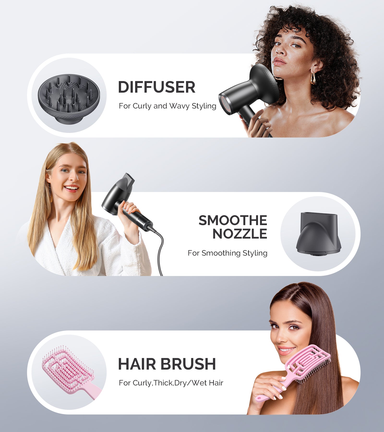 Portable Ionic Hair Dryer 120,000 RPM Gift Box - Black (US ONLY)