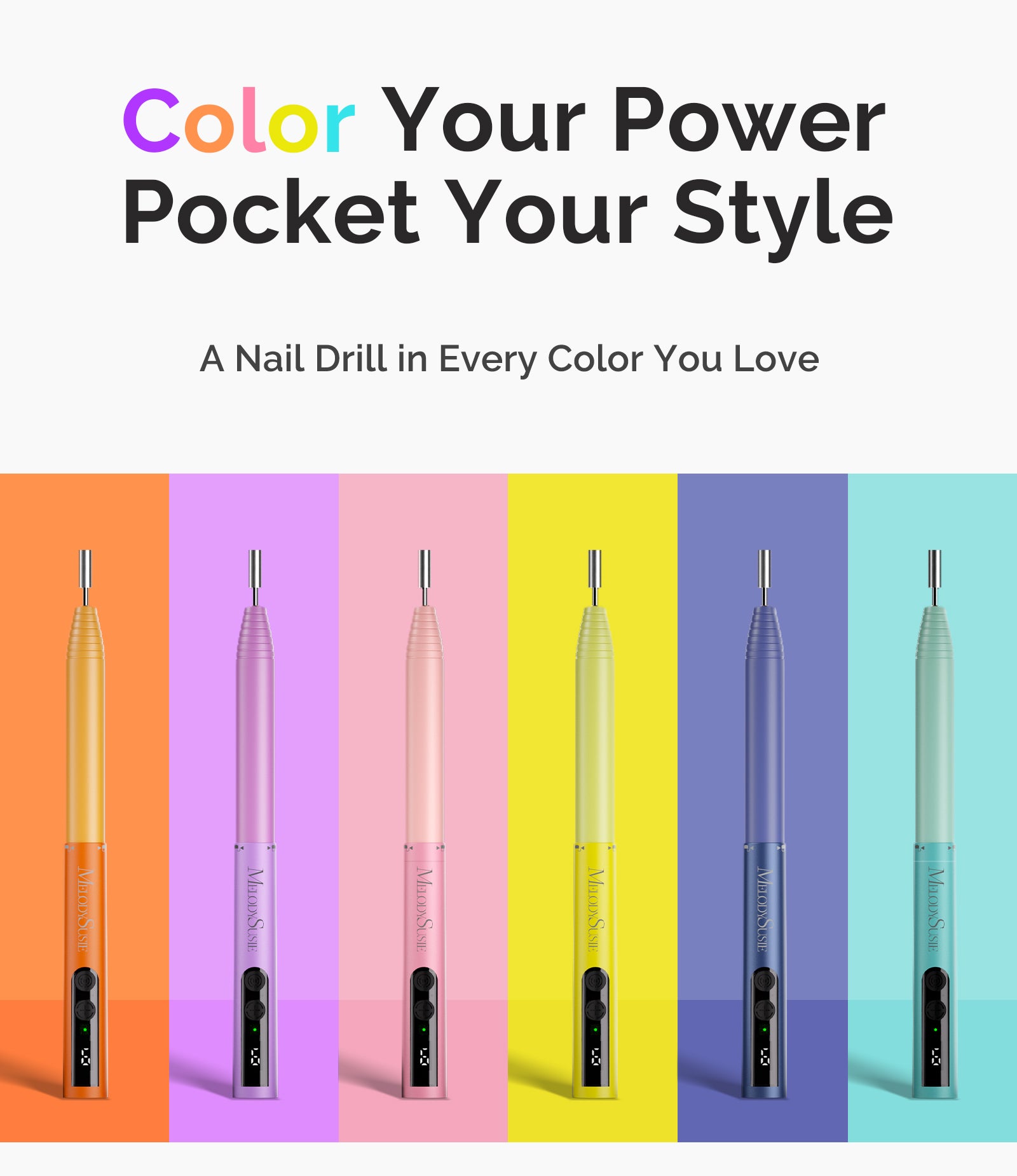 PocketNail PC100GR/PC100G Pen-Shaped Innovative Portable Rechargeable Nail Drill 20,000RPM