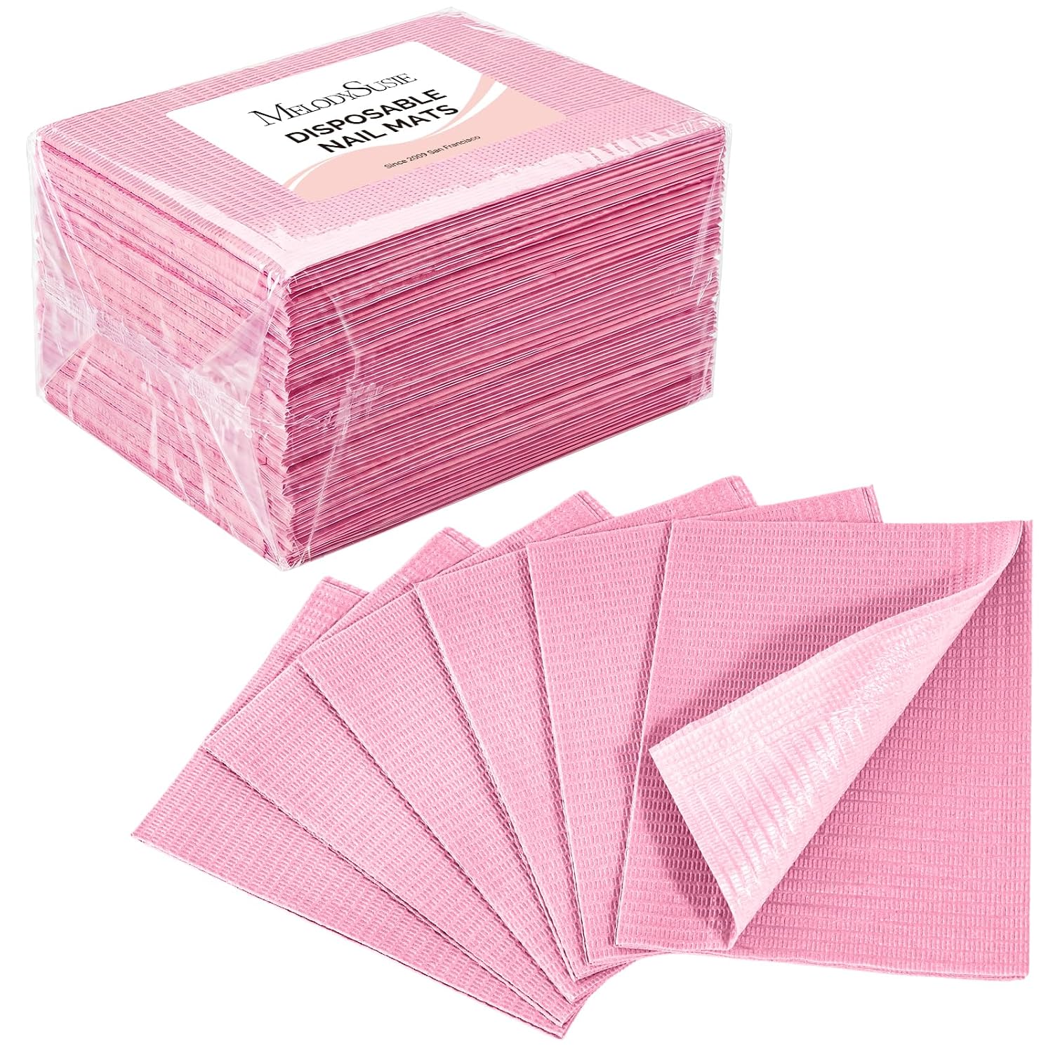 Disposable Nail Mats, 3-Ply Absorbent Nail Art Table Pads 50Pcs