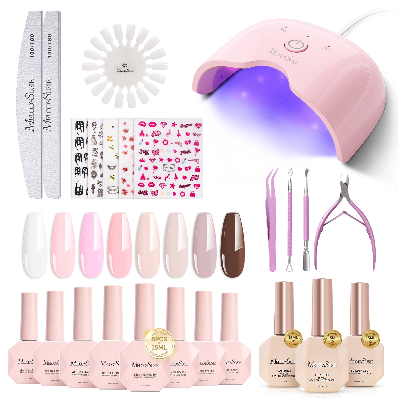 Gel Nail Polish Kit with UV Nail Lamp