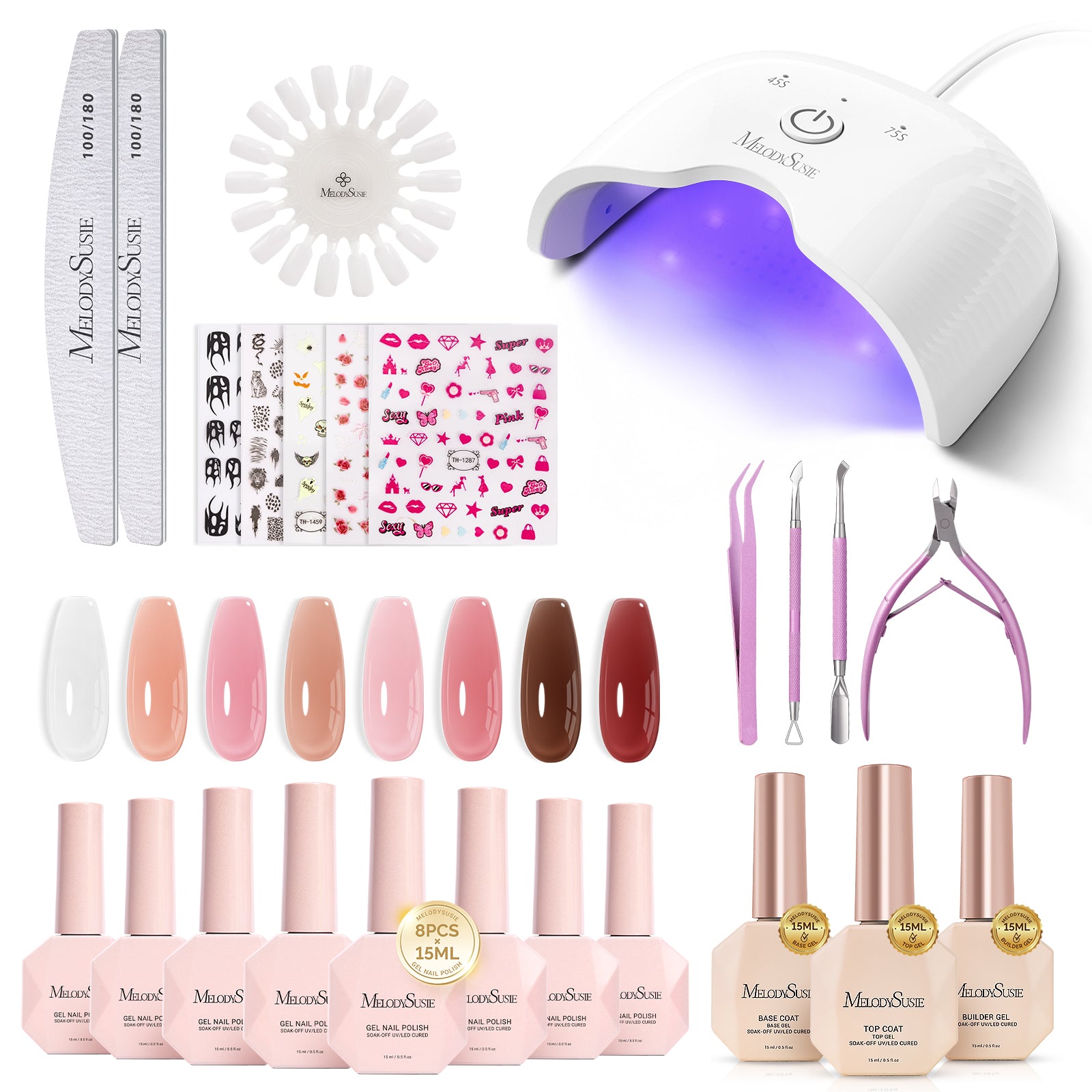 Gel Nail Polish Kit with UV Nail Lamp