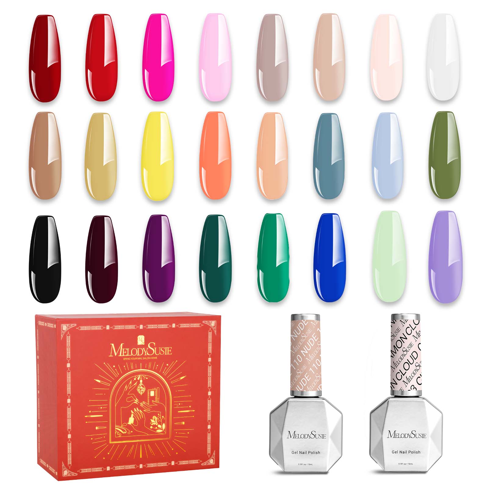 Classic Colors Thick TPO-Free Gel Nail Polish Gift Box - 24 Colors