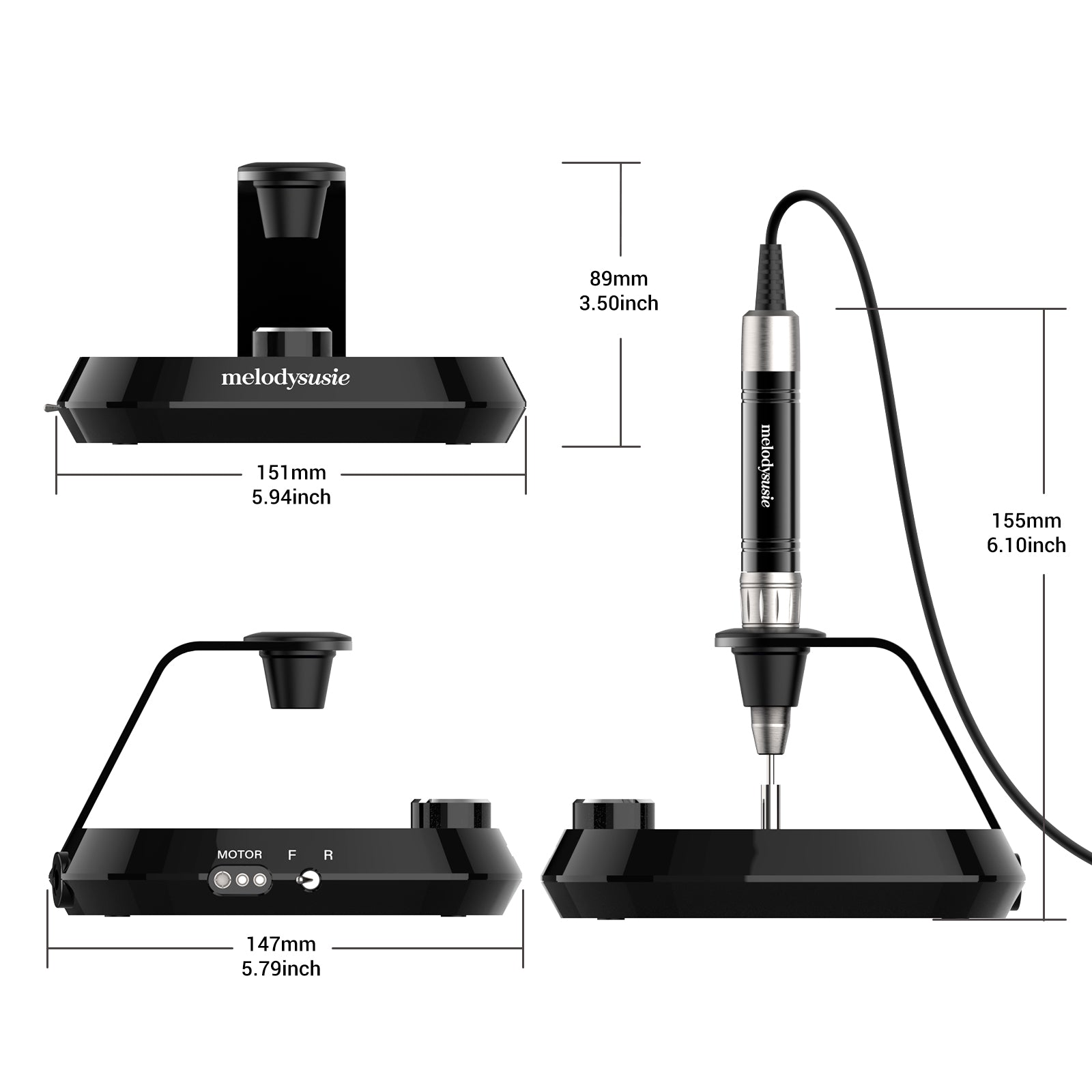 Kanon(MB420C) Desktop Multifunctional Rechargeable Nail Drill 35,000RPM