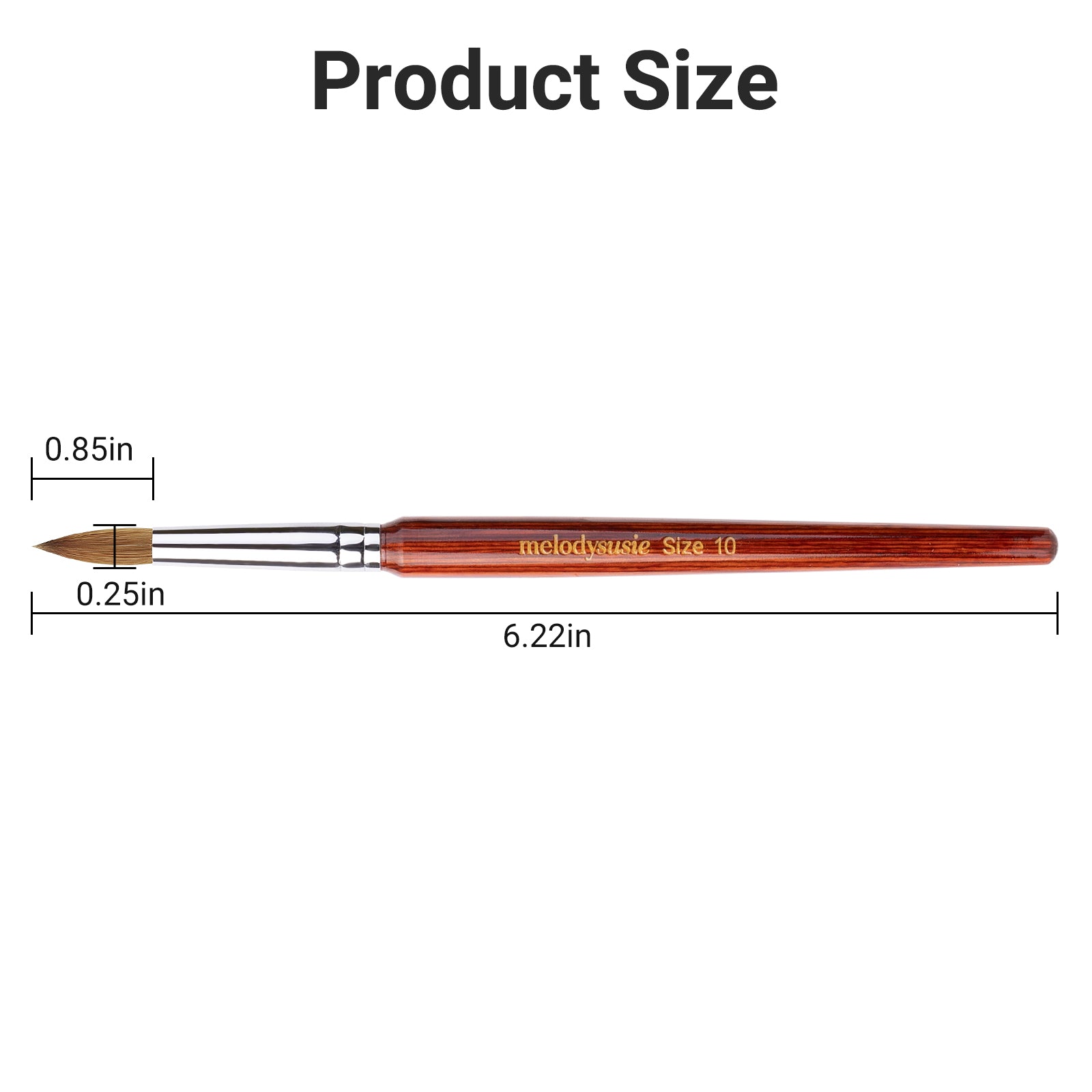 Kolinsky Acrylic Nail Brush - Rosewood Handle