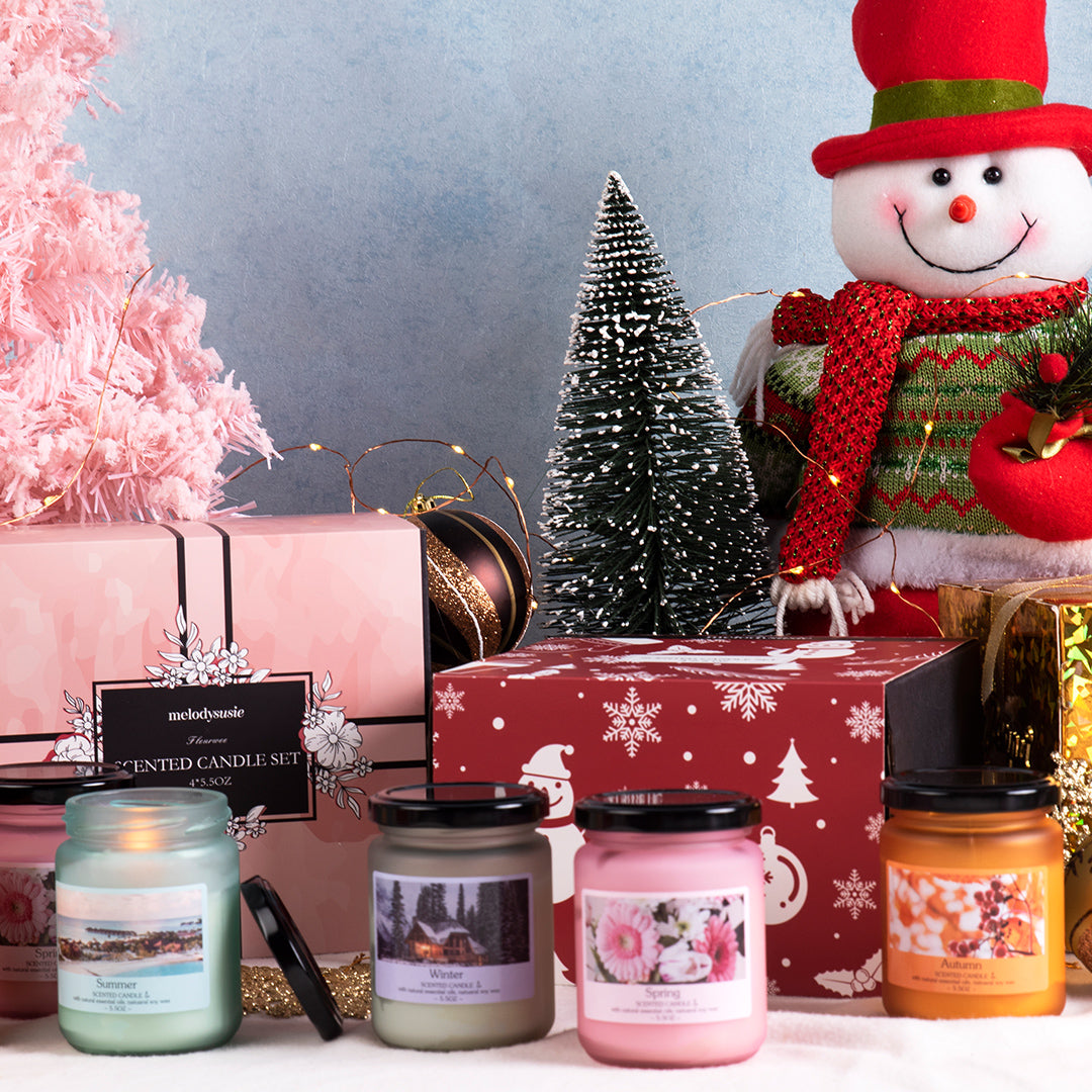 Christmas Holidays Gift Seasonal Scented Candle Set
