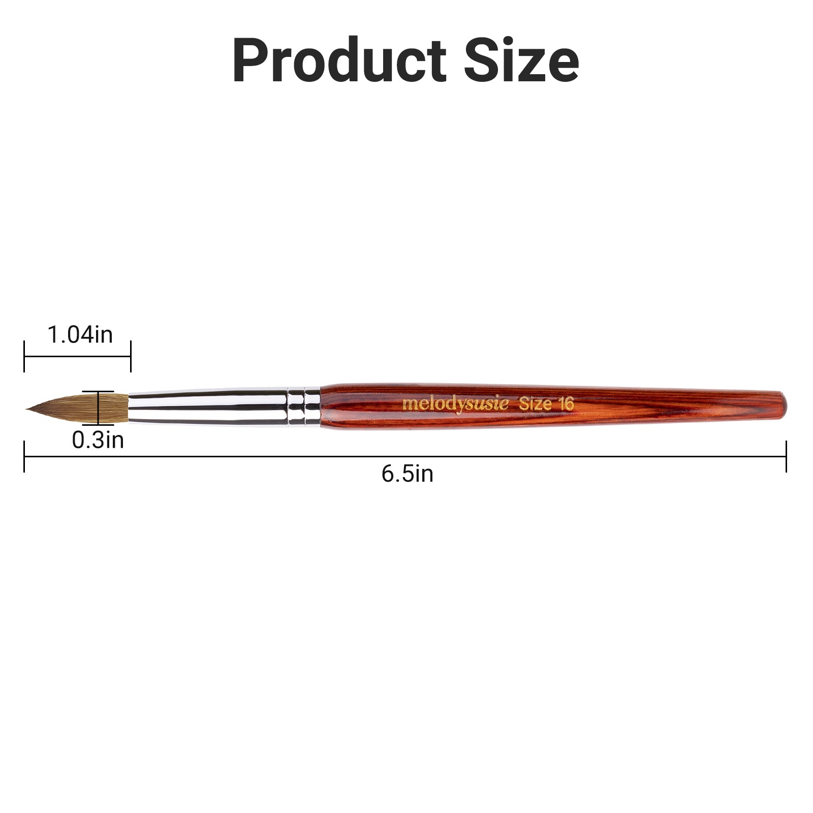 Kolinsky Acrylic Nail Brush - Rosewood Handle