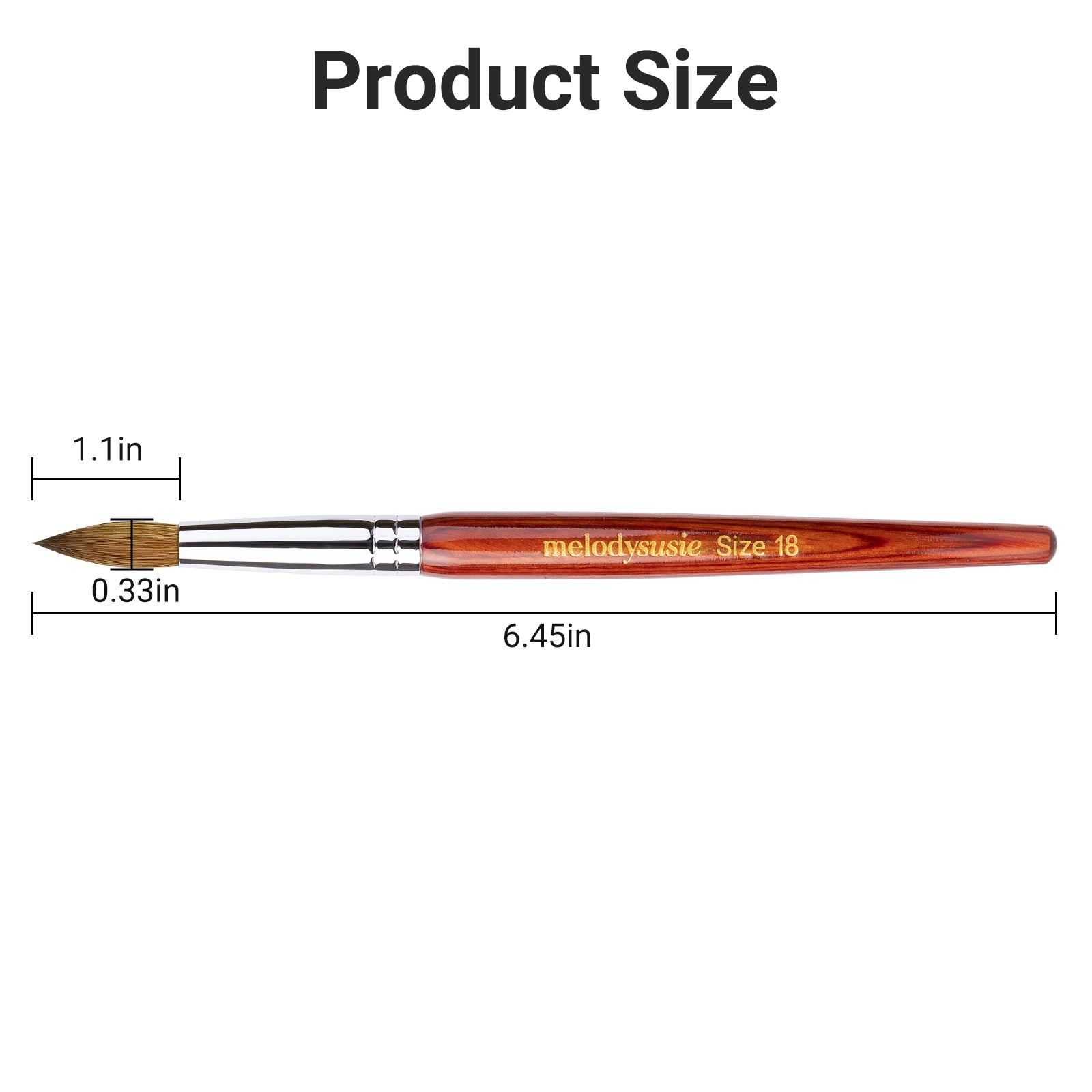 Kolinsky Acrylic Nail Brush - Rosewood Handle