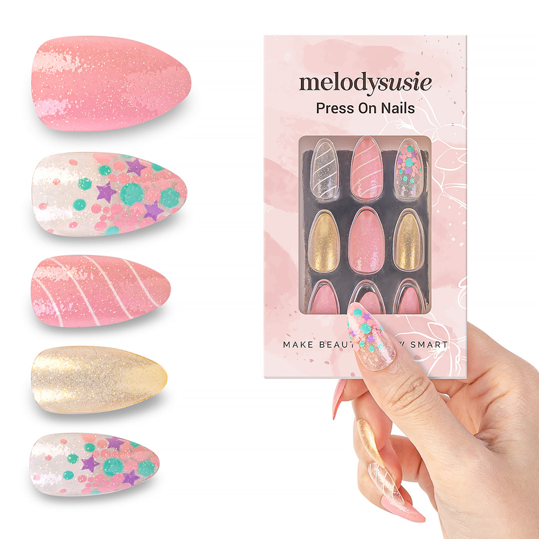 Mermaid Acrylic Press On Nails Kits