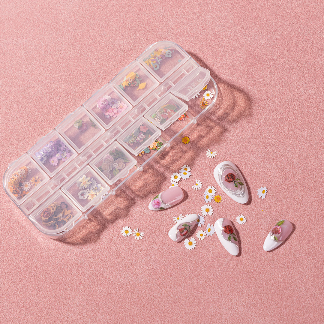 Special Colorful Flower Nail Accessories