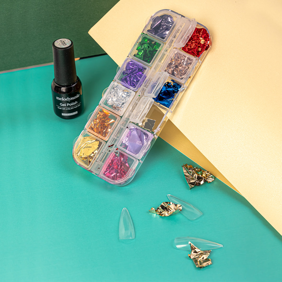 12-Color Gold Foil Flakes
