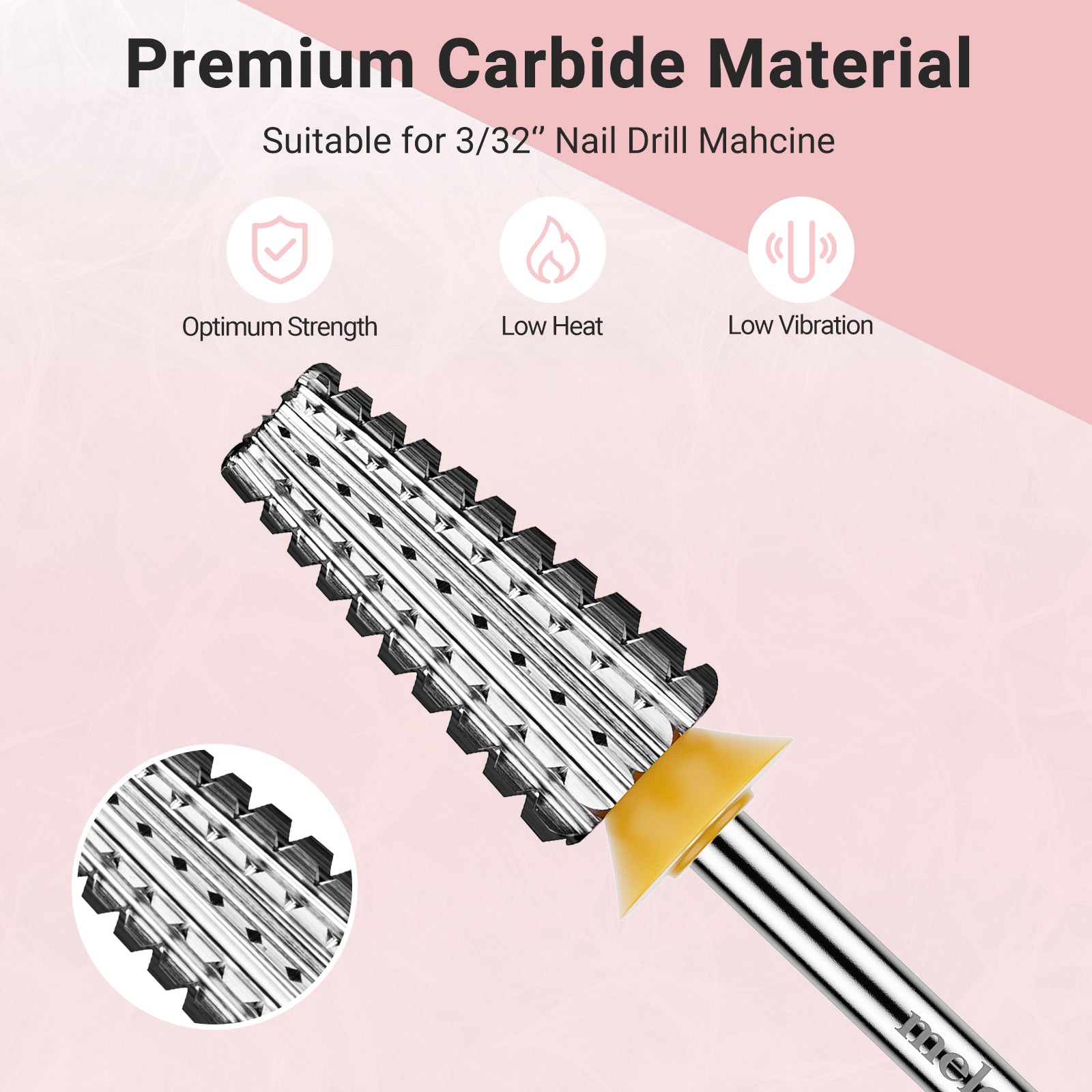 Tungsten Carbide Professional 5 in 1 Nail Drill Bit 2X Coarse (1 pcs)