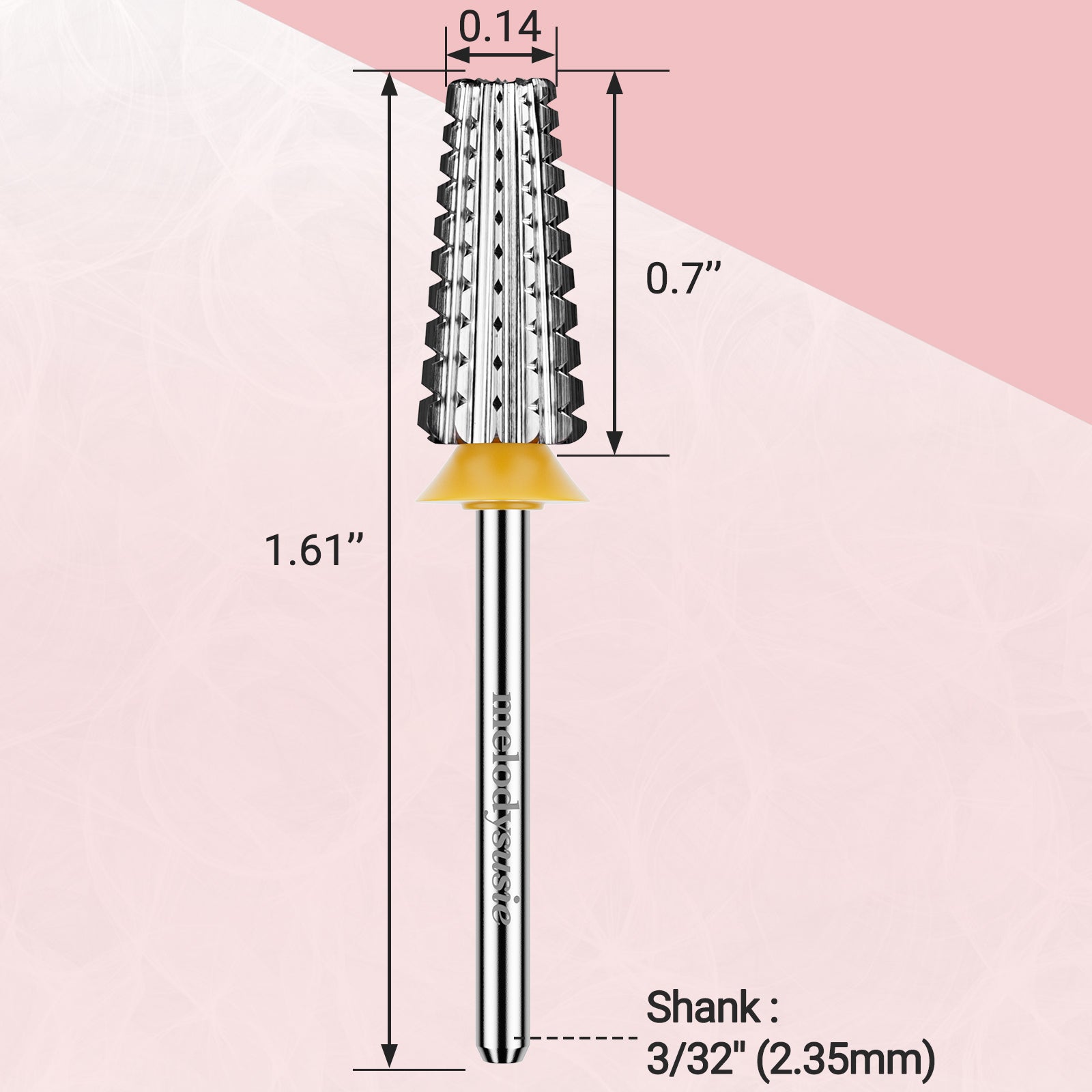 Tungsten Carbide Professional 5 in 1 Nail Drill Bit 2X Coarse (1 pcs)