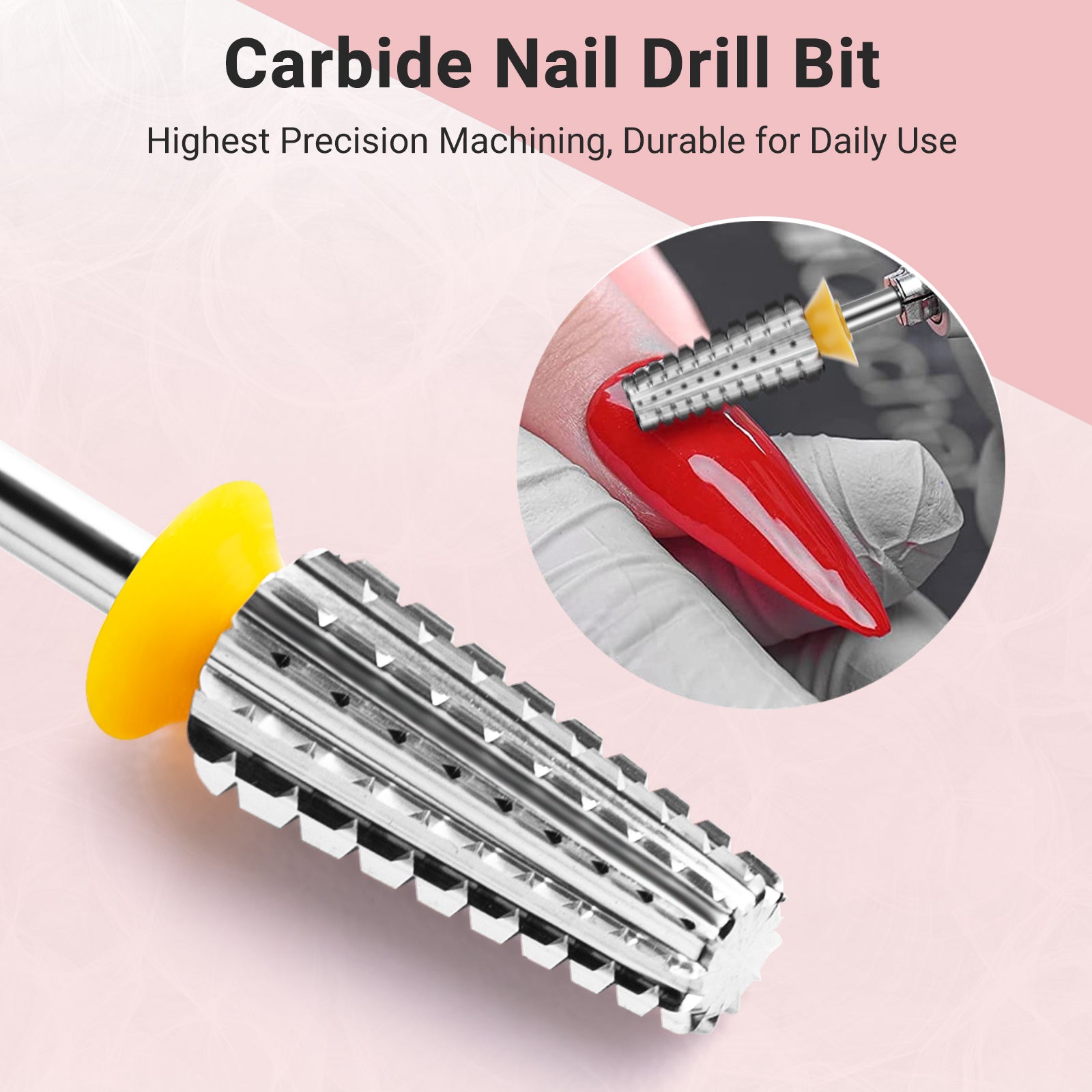 Tungsten Carbide Professional 5 in 1 Nail Drill Bit 2X Coarse (1 pcs)