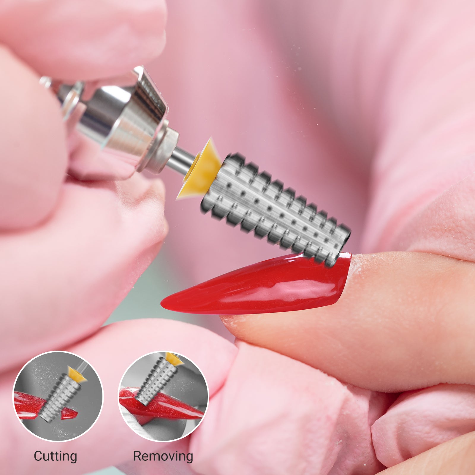 Tungsten Carbide Professional 5 in 1 Nail Drill Bit 2X Coarse (1 pcs)