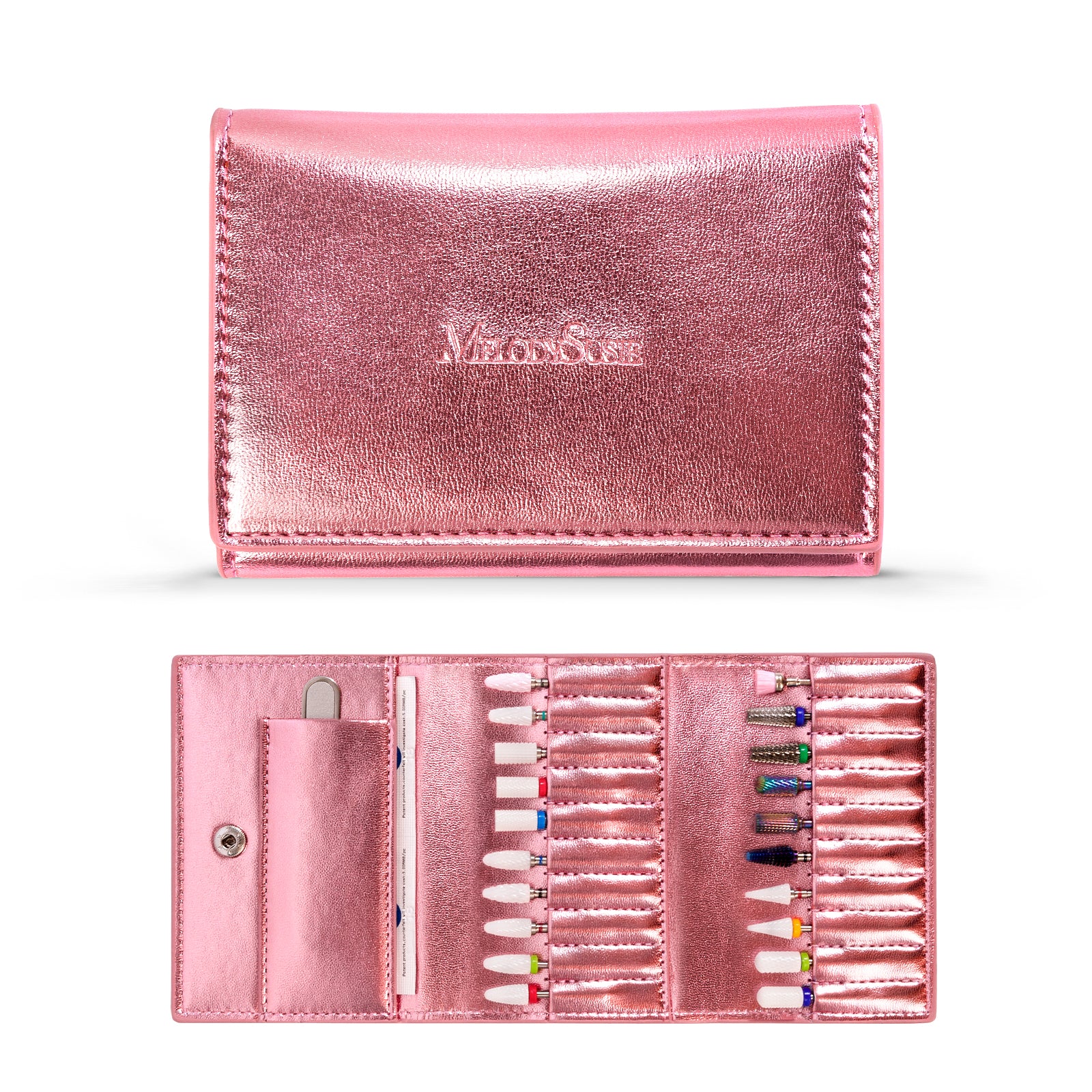 Nail Drill Bits Folding Storage Bag With Gift Box