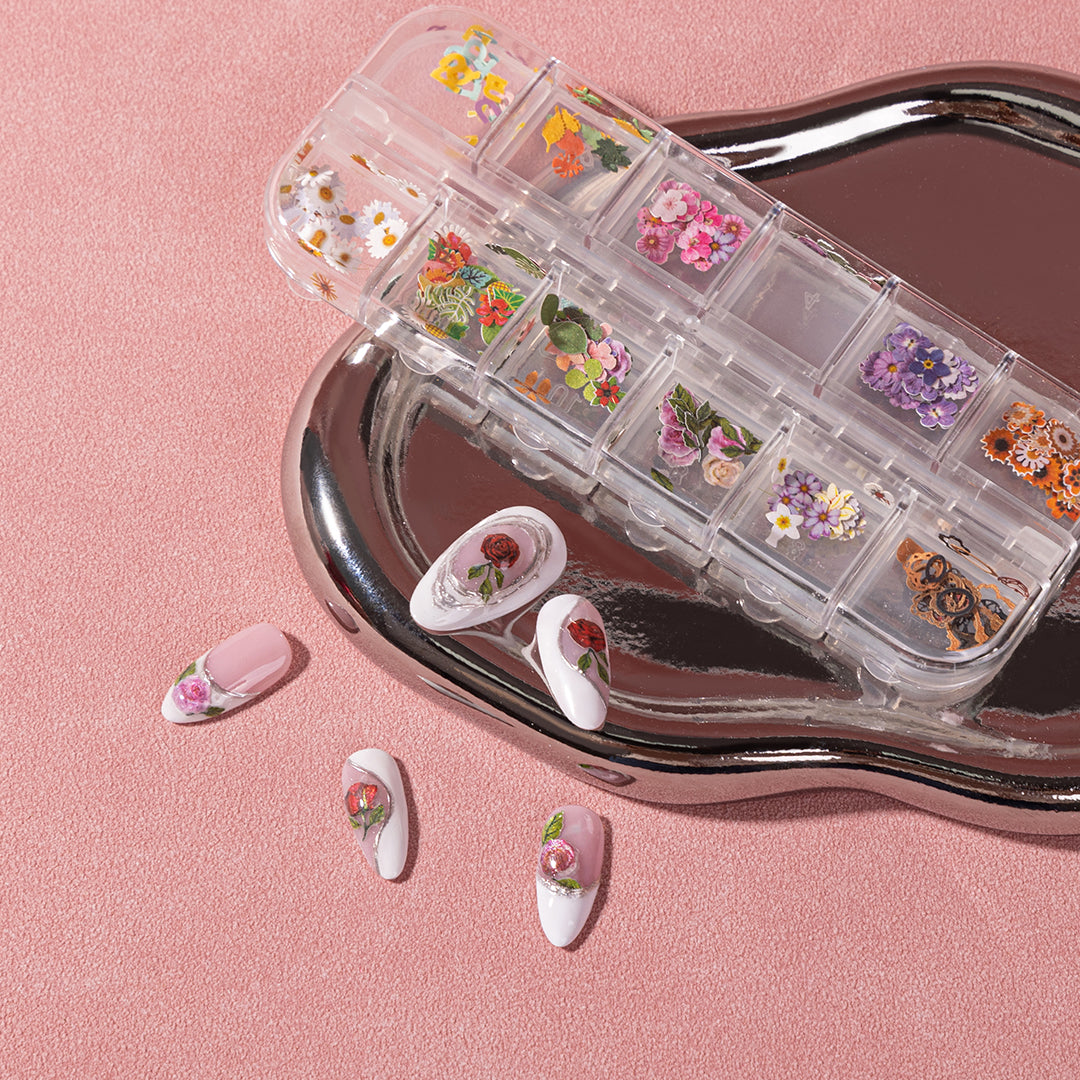 Special Colorful Flower Nail Accessories