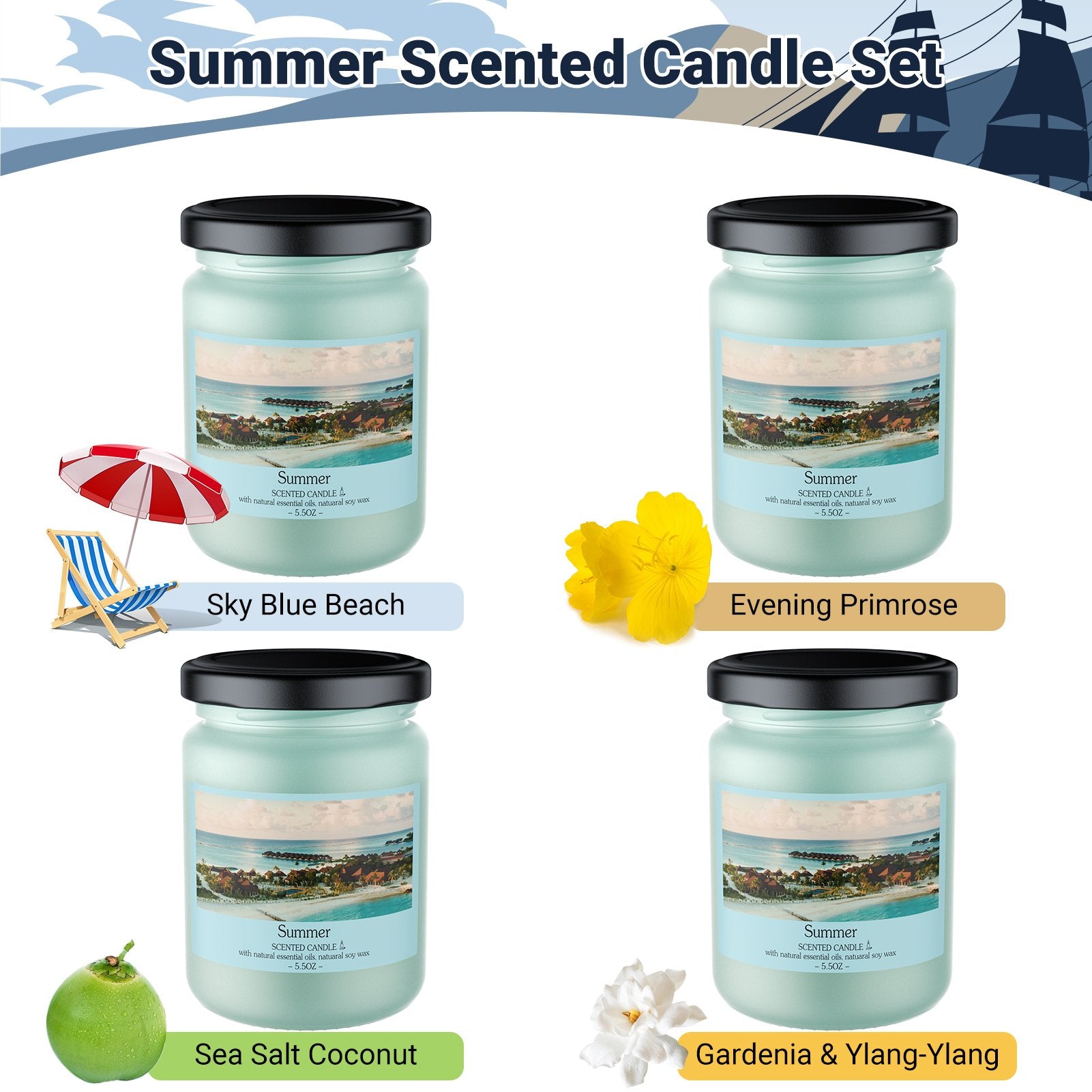 Holiday Scented Candle Gift Set